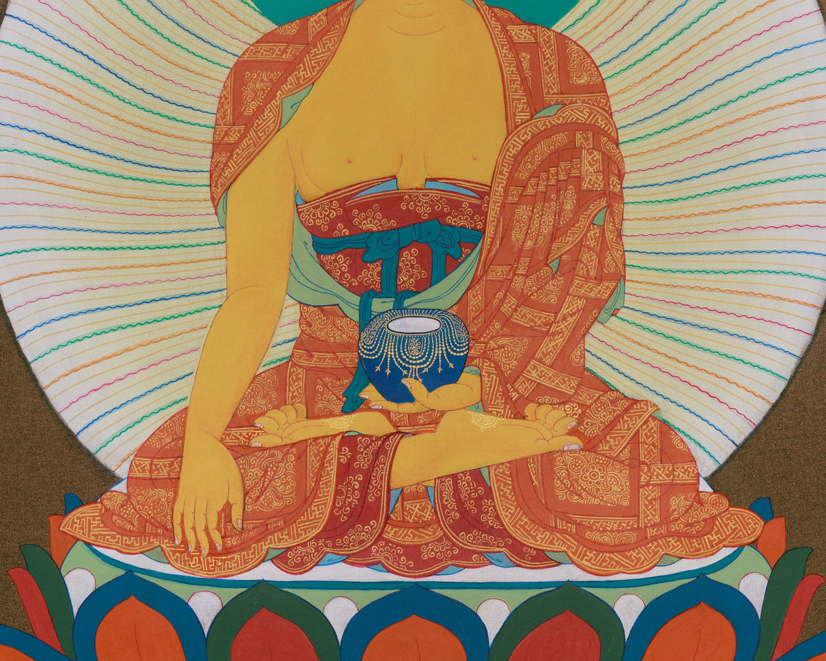 Shakyamuni Buddha Spiritual Art | Enlightenment and Dharma Teaching