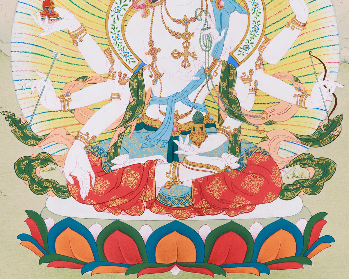 Namgyalma Painting | The Goddess of Longevity, Purity, and Enlightened Protection