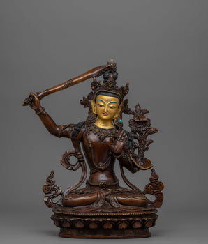Wisdom Deity Manjughosa Statue