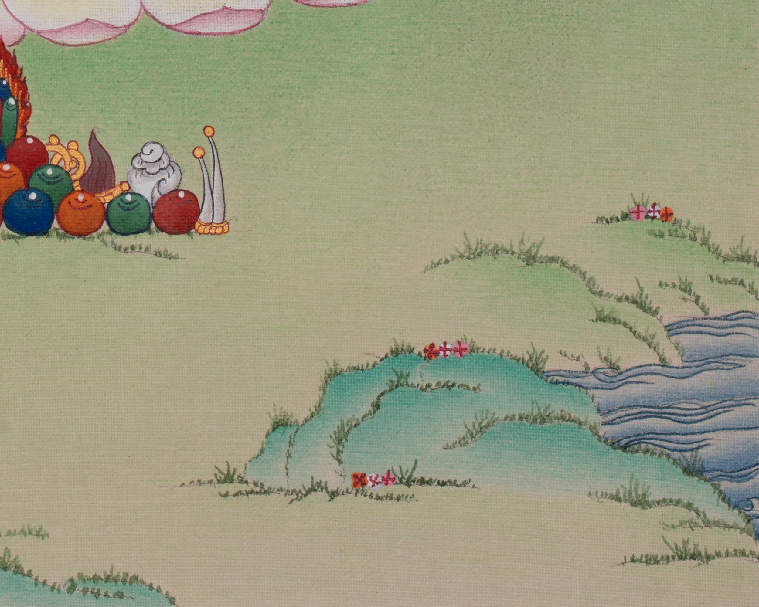Chenrezig Buddhist Thangka | Bodhisattva of Compassion | Avalokiteshvara Art