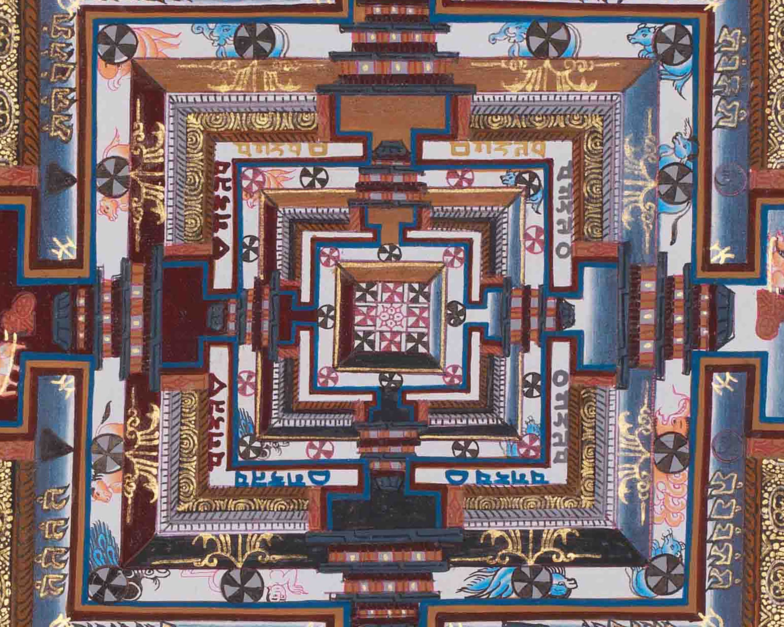 Traditional Thangka Of Kalachakra Mandala | Symbol Of Wisdom, Harmony, and Enlightenment | Meditation & Spiritual Altar