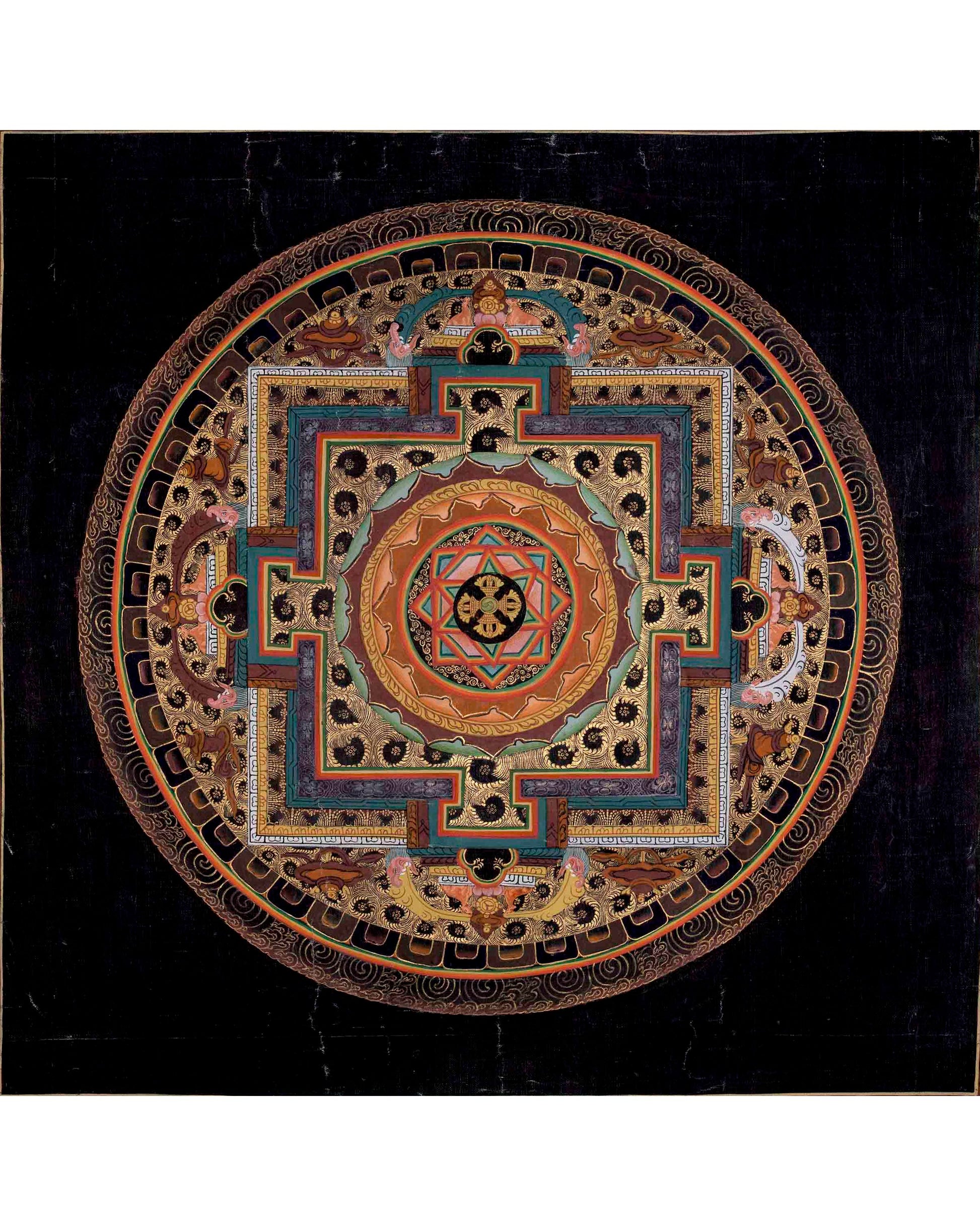 Original Hand Painted Double Dorje Mandala Thangka