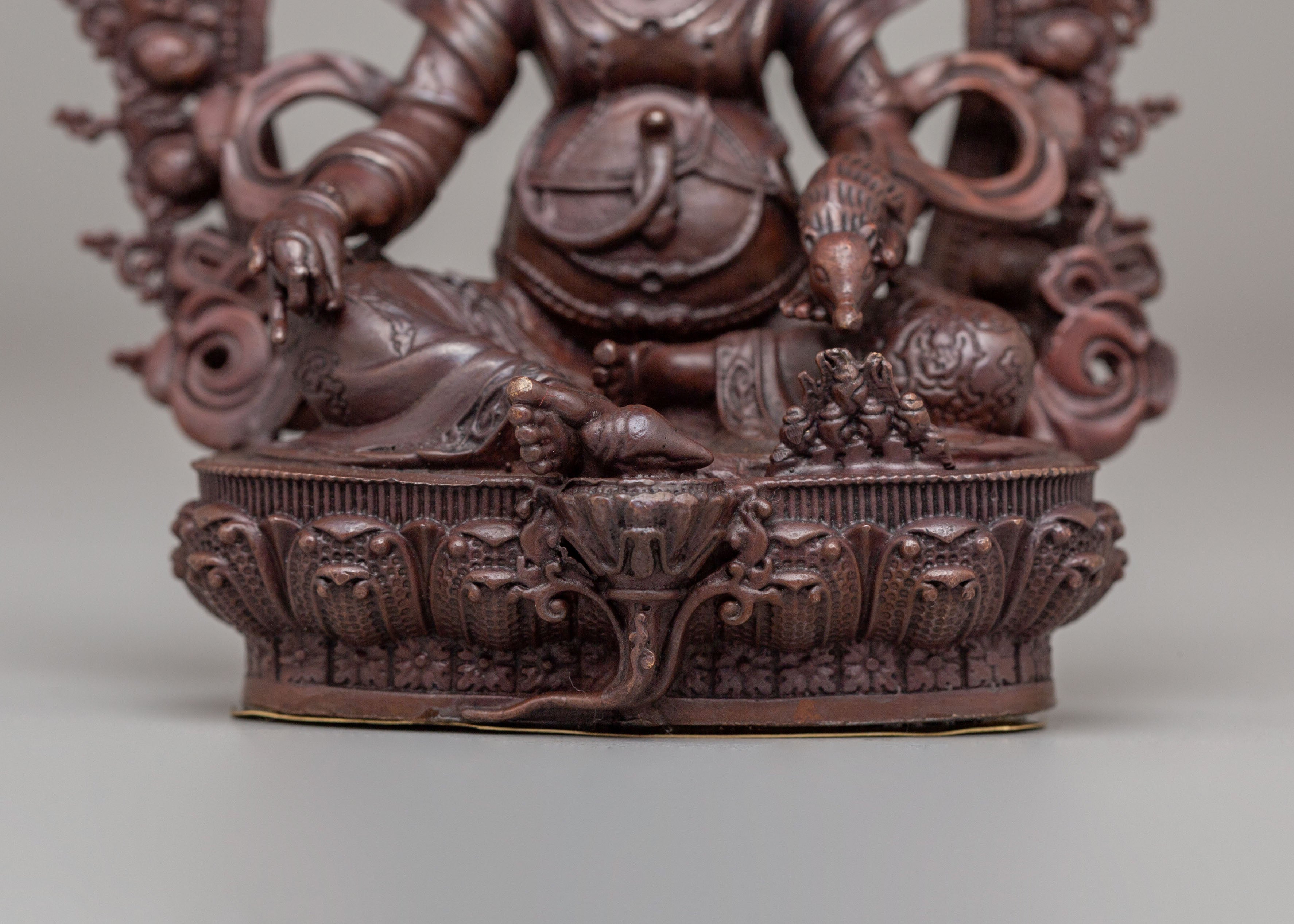 Sacred Wealth Deity Dzambhala Statue | Tibetan Buddhist Decor for Prosperity & Abundance