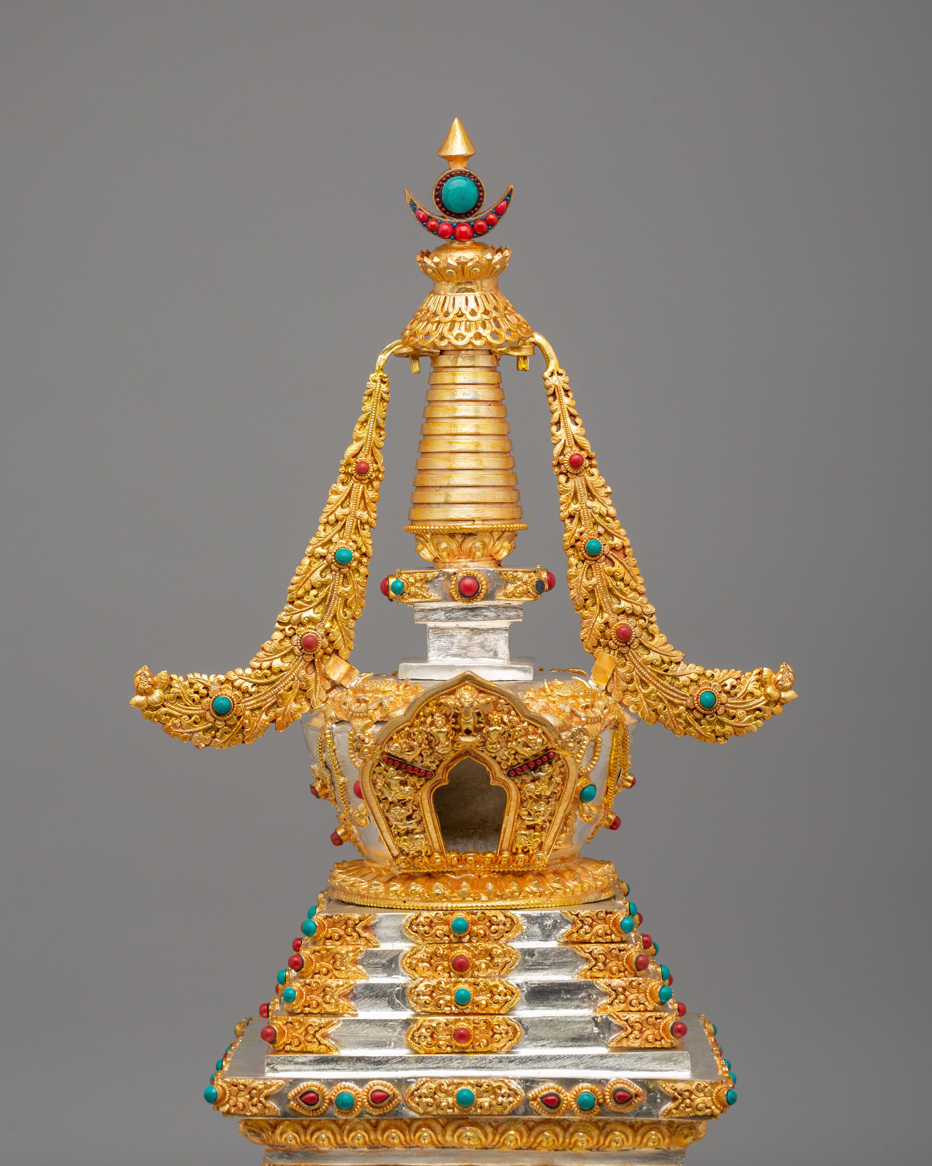 Handmade Tibetan Enlightenment Stupa | Symbol of Spiritual Awakening
