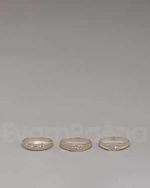 Himalayan Silver Ring Set With Gemstones 