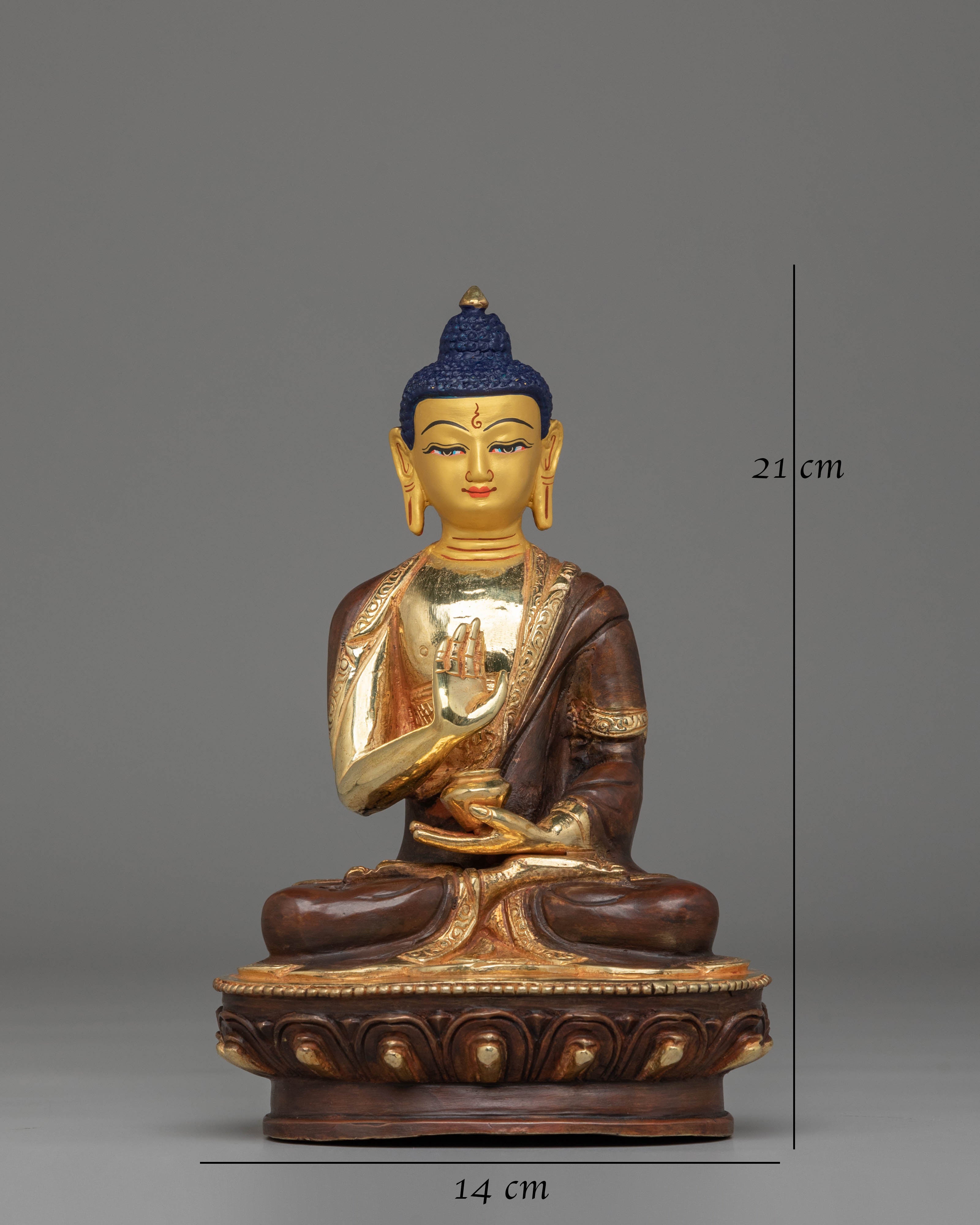 Handmade Amogasiddhi Buddha Statue | Traditional Tibetan Deity Sculpture