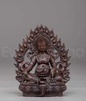 Handmade Dzambhala Statue | Tibetan Wealth Deity for Buddhist Practice