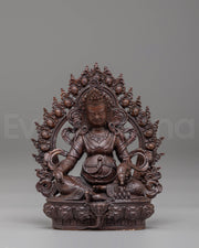 Handmade Dzambhala Statue | Tibetan Wealth Deity for Buddhist Practice