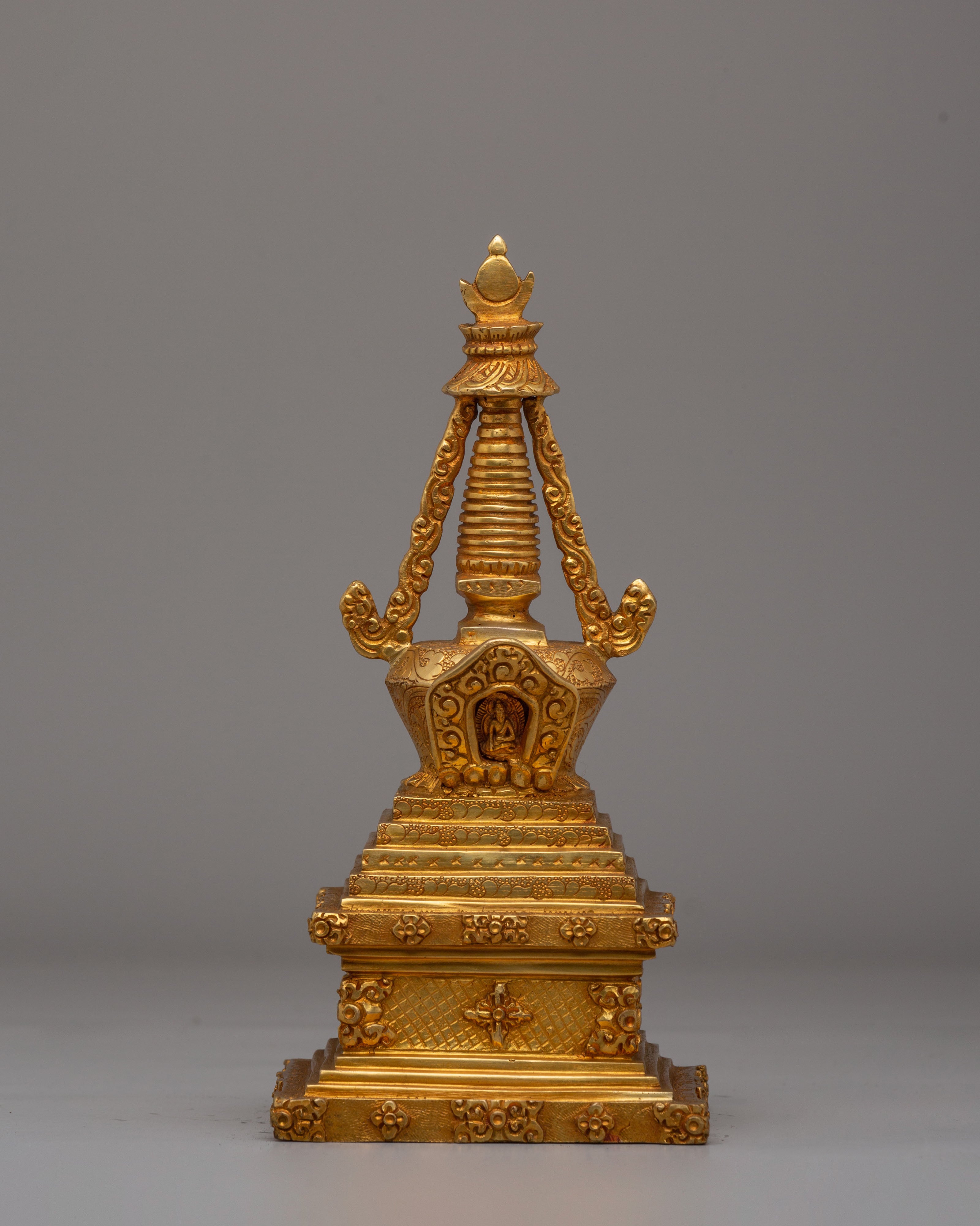 Eight Great Buddhist Stupa Set | Himalayan Chorten Set for Altar
