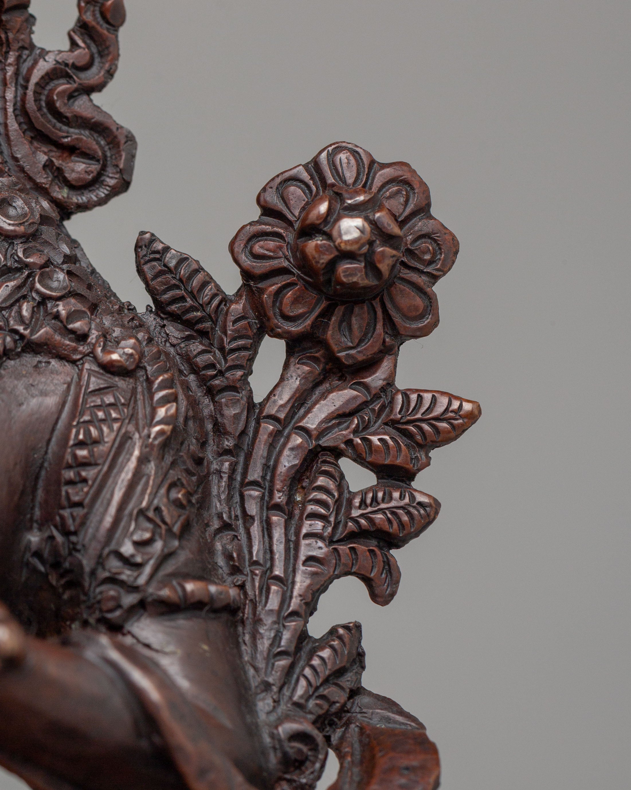 Sacred Green Tara Deity Statue | Handcrafted Oxidized Copper Figure