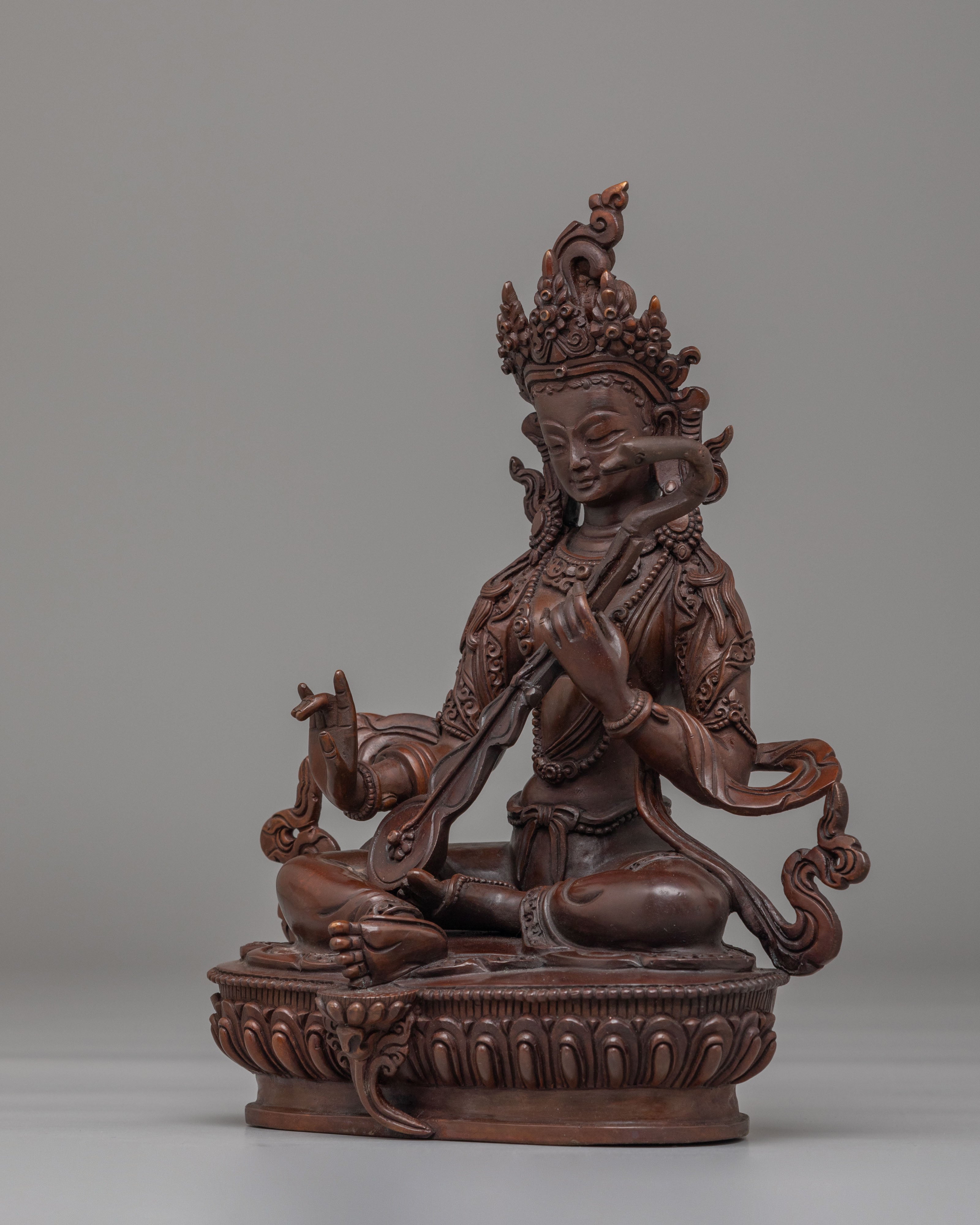 Handmade Goddess Saraswati Statue | Goddess of Wisdom