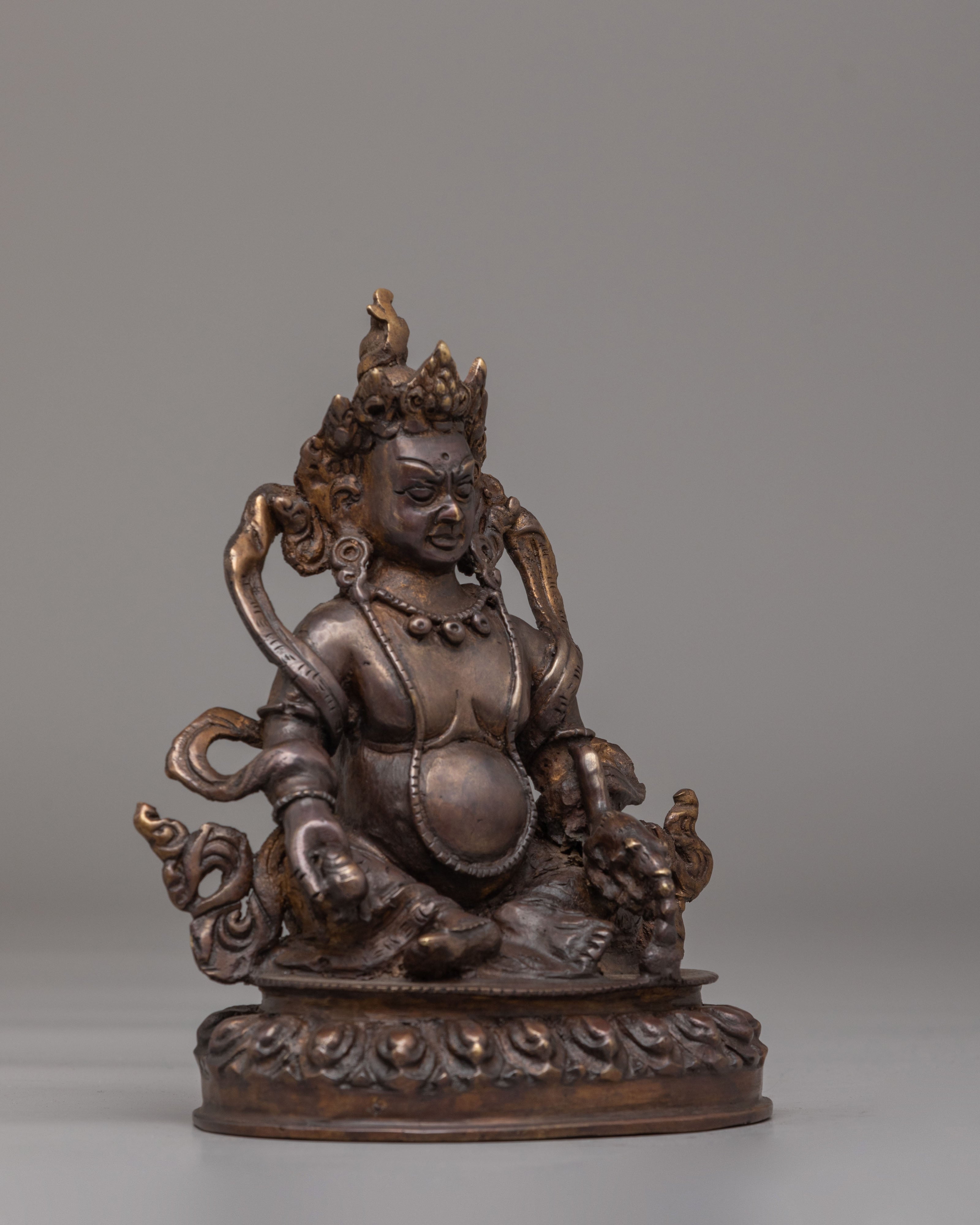 Tibetan Altar Dzambhala Deity Statue | Wealth Deity Decor
