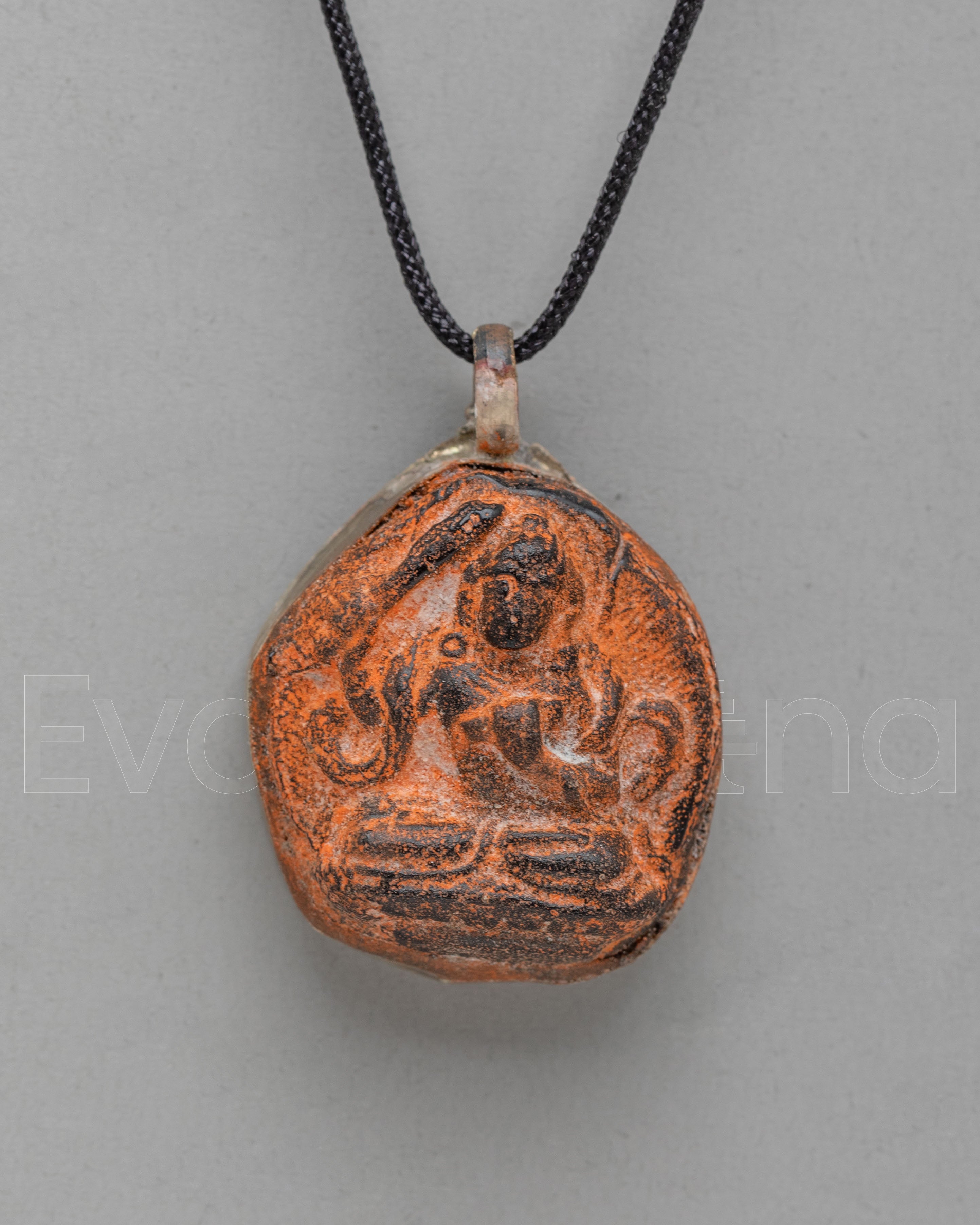 Spiritual Prayer Locket | Carved Sacred Deity Amulet