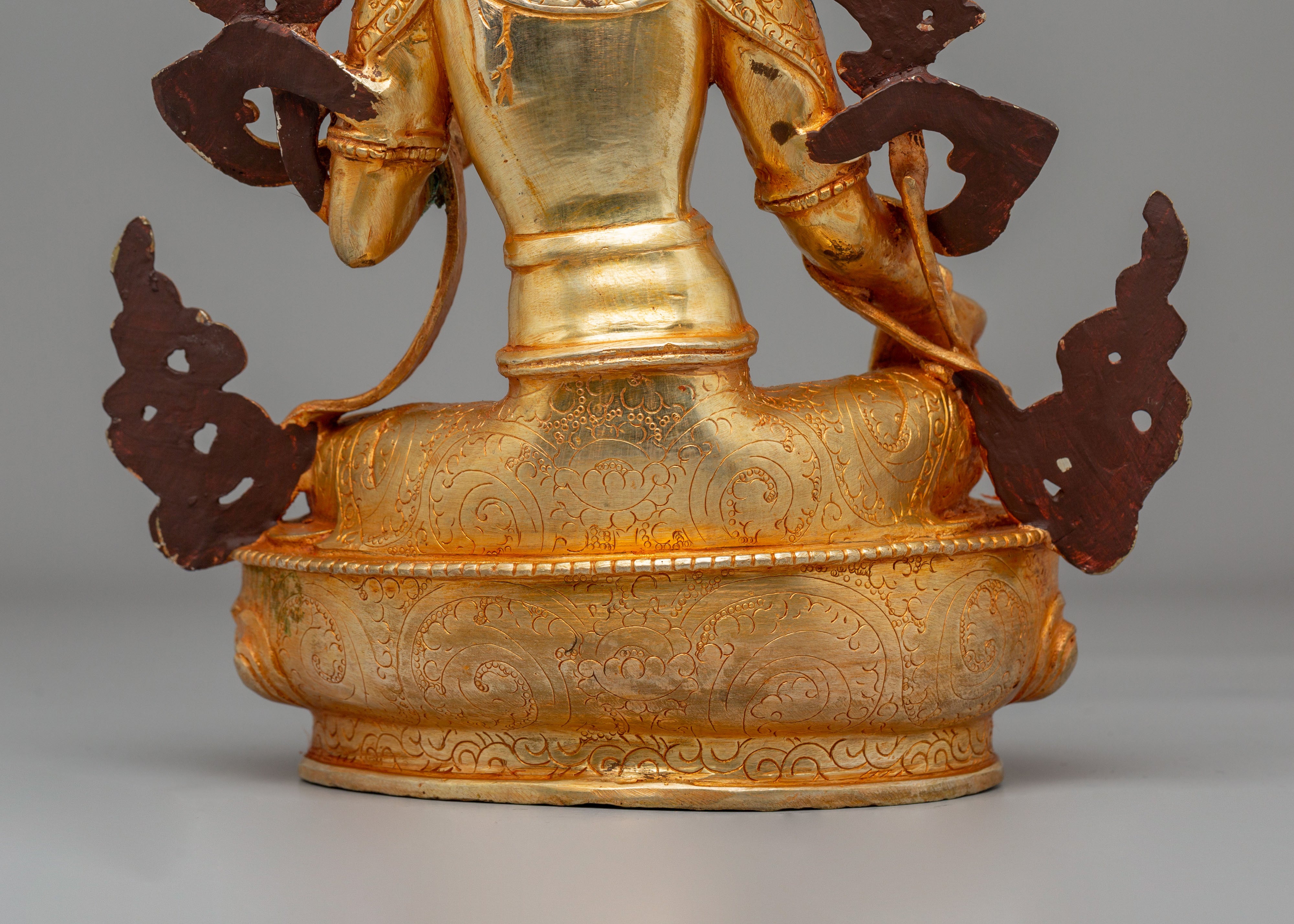 Vajrayana Green Tara Compassion Deity Statue | Tibetan Handmade Art