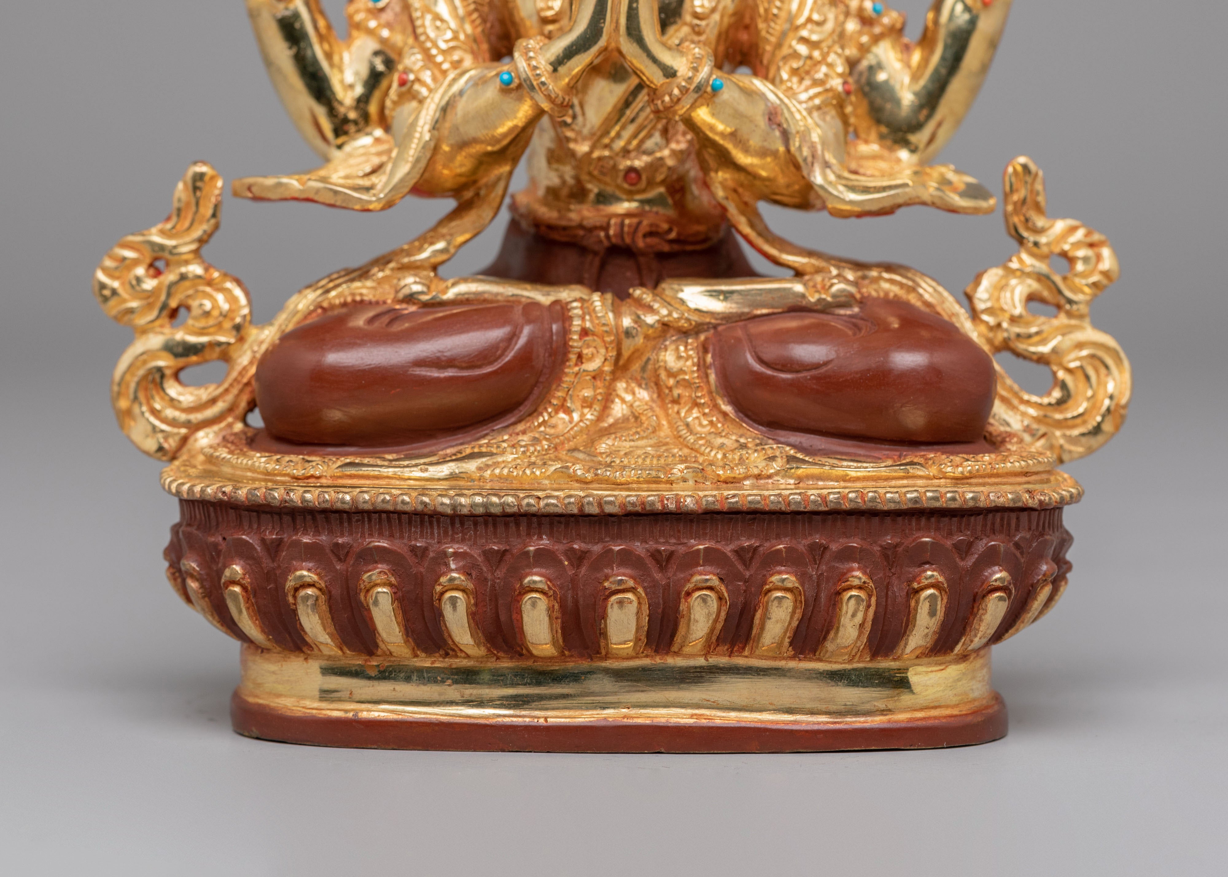 Spiritual Compassion Chenrezig Statue | Tibetan Bodhisattva of Compassion