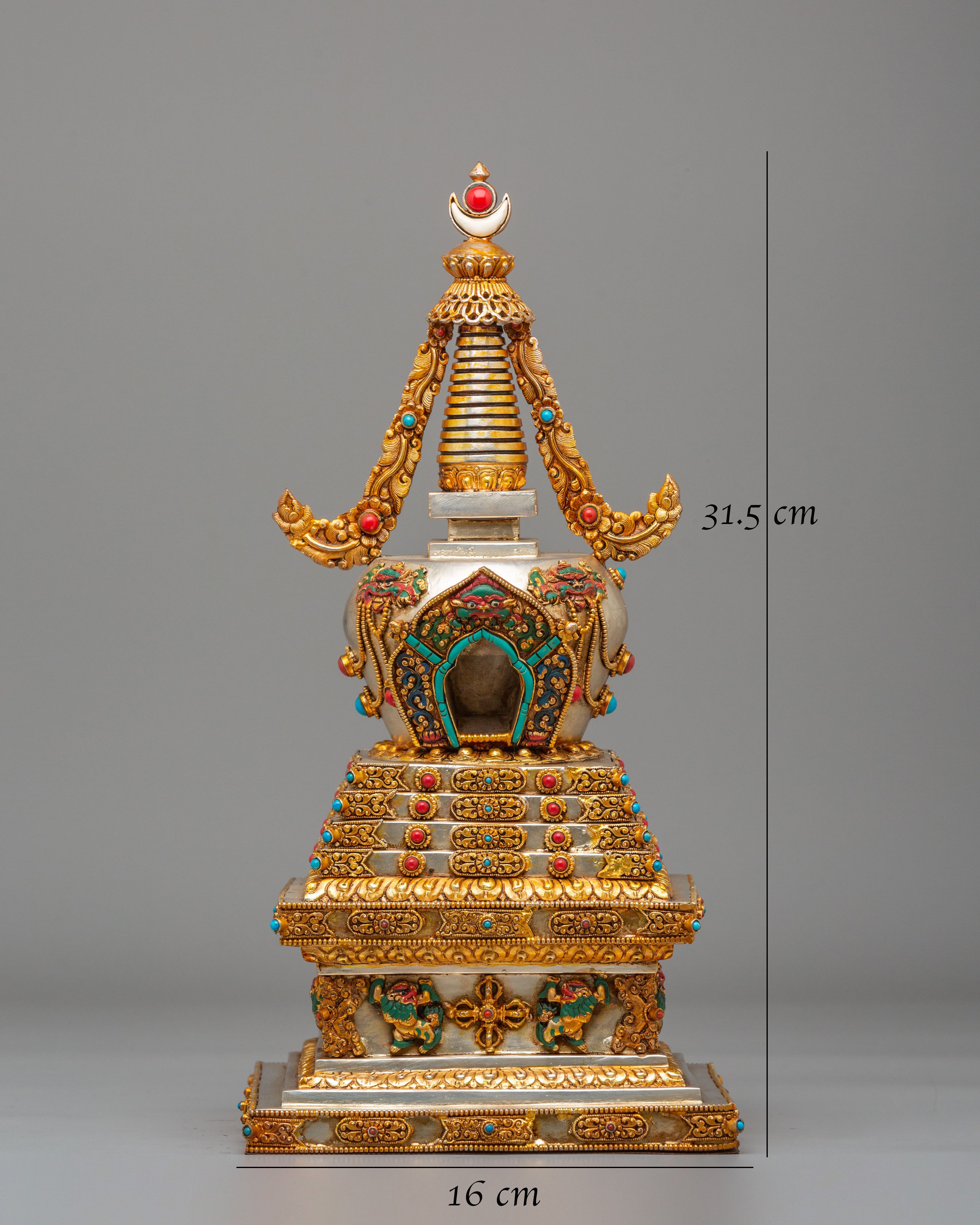Handcrafted Enlightenment Chorten | Spiritual Stupa for Meditation