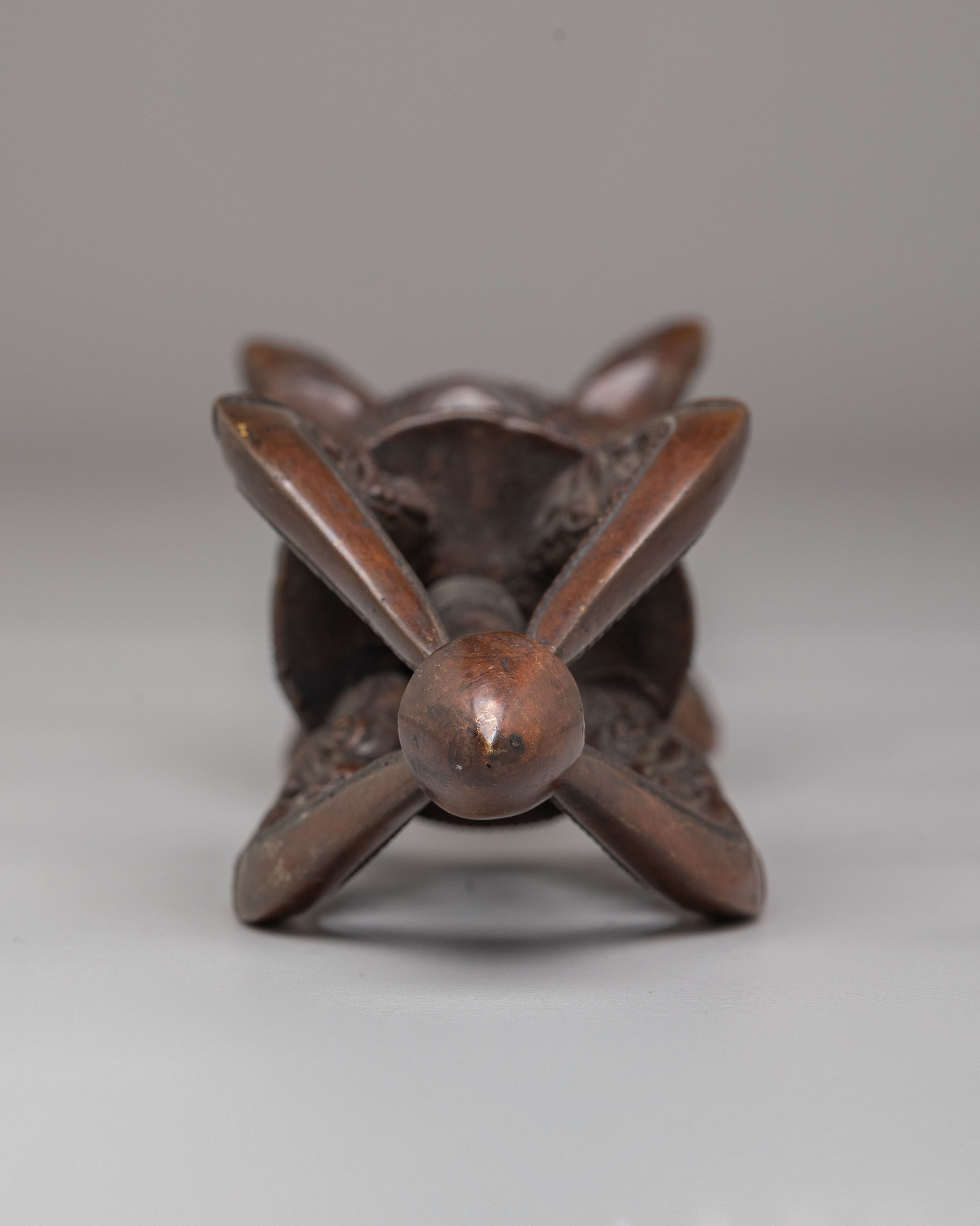 Tibetan Vajra Symbol for Ceremonies | Handcrafted Bronze Ritual Tool