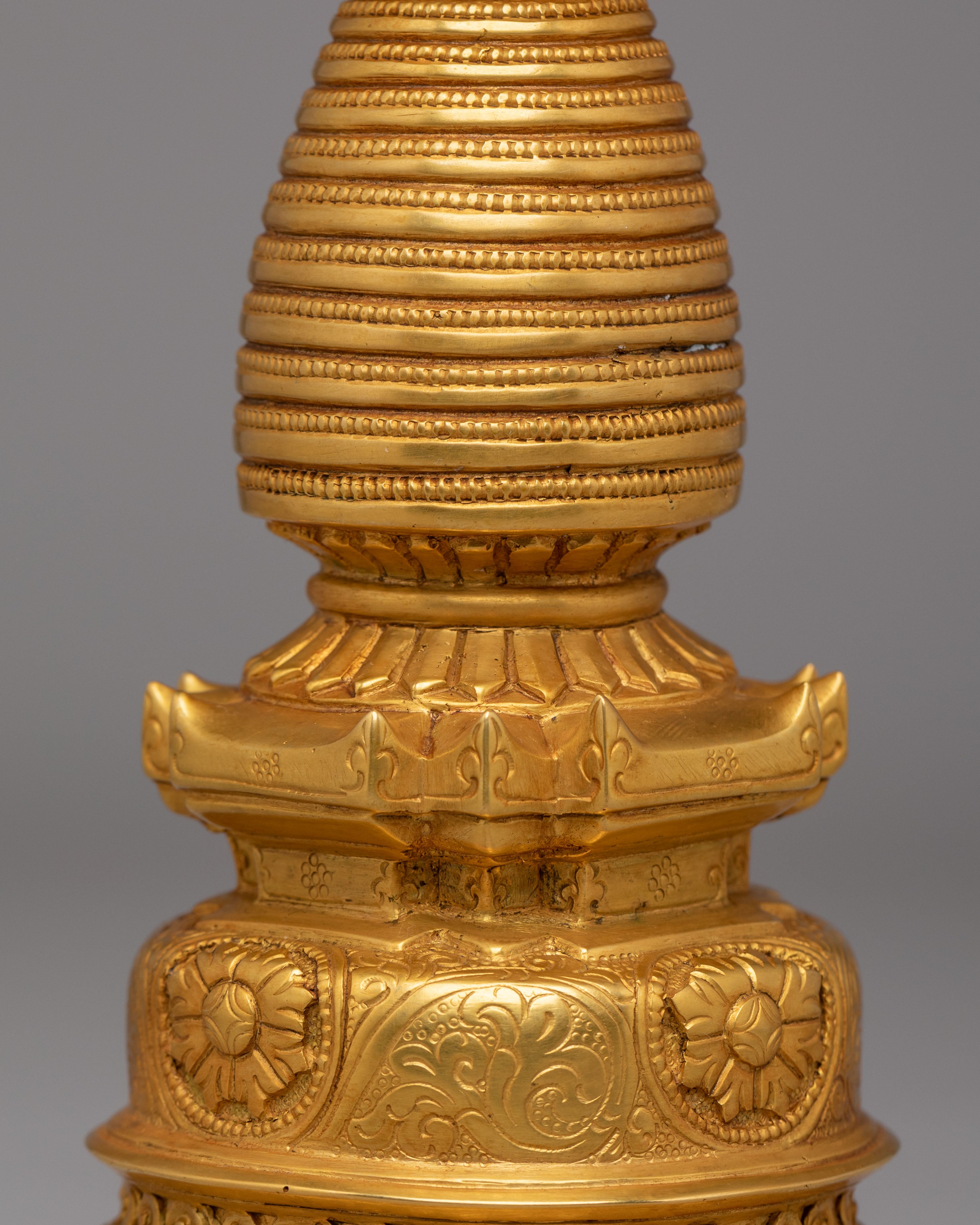 Sacred Enlightment Kadampa Stupa | Gold Plated Tibetan Stupa