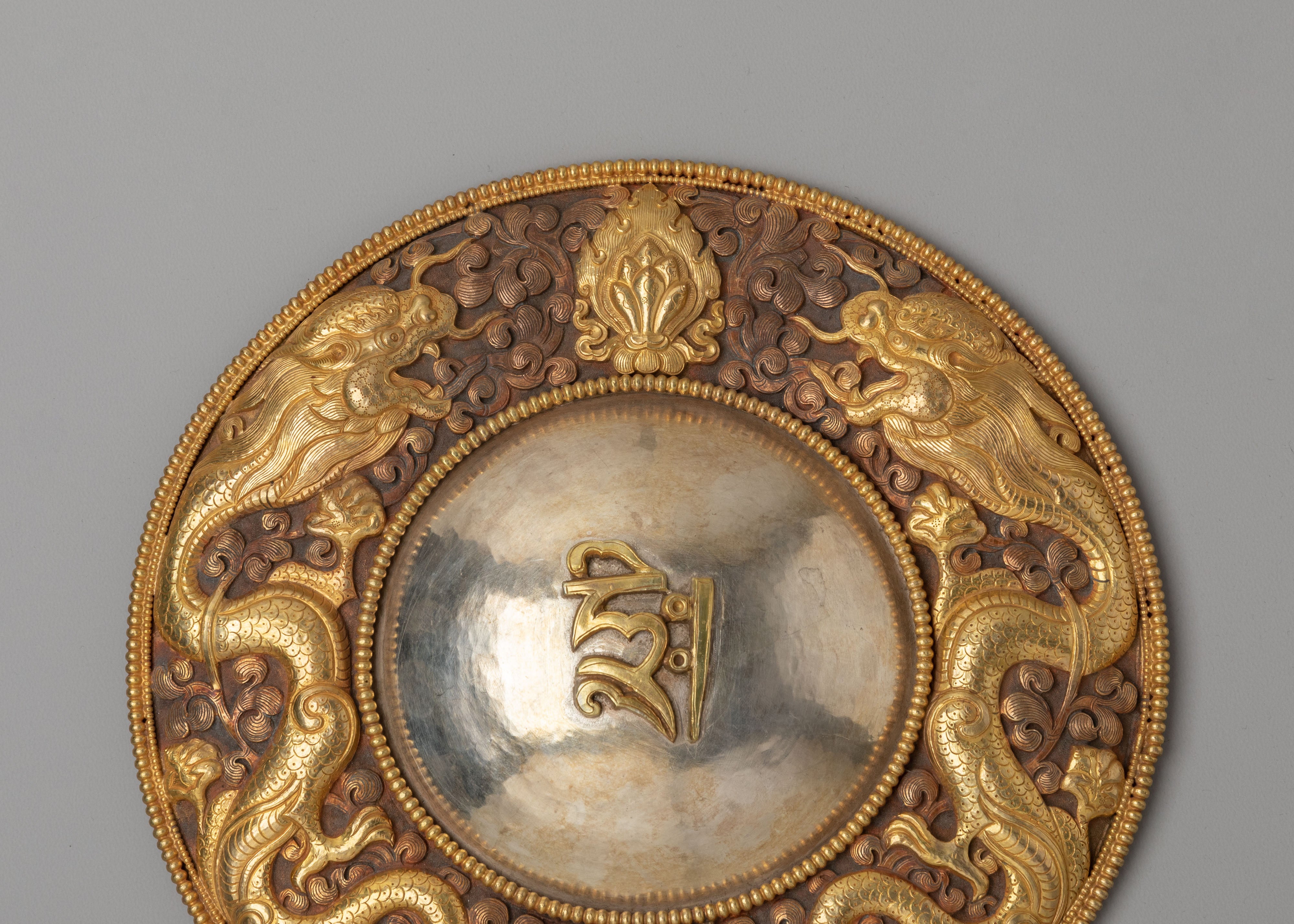 Mantra Carved Mirror | Tibetan Buddhist Ritual Mirror