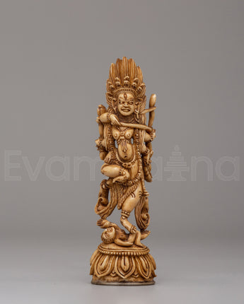 Handcrafted Mahakala Bone Sculpture
