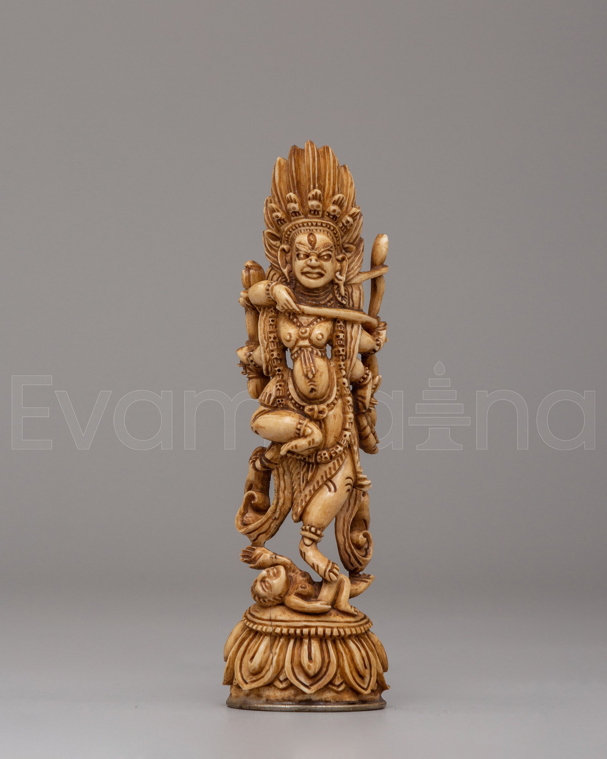Handcrafted Mahakala Bone Sculpture