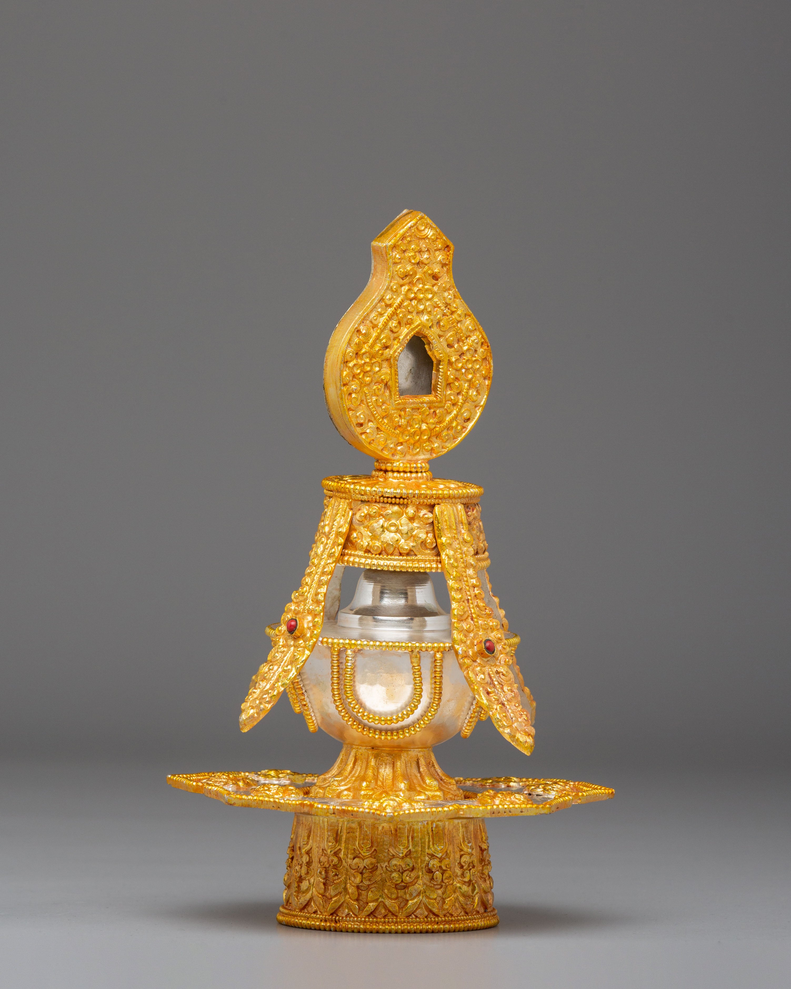 Handcrafted Tibetan Long Life Vase | Spiritual Copper Art