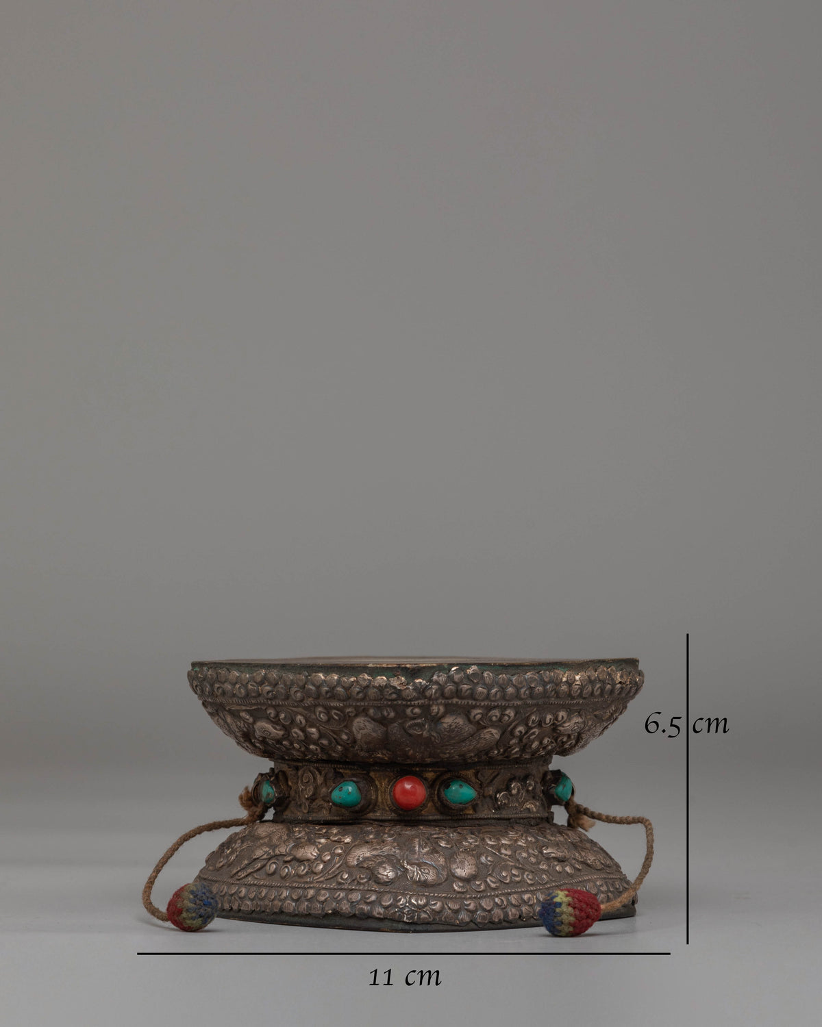 Handcrafted Buddhist Damaru for Ceremonies | Spiritual Instrument