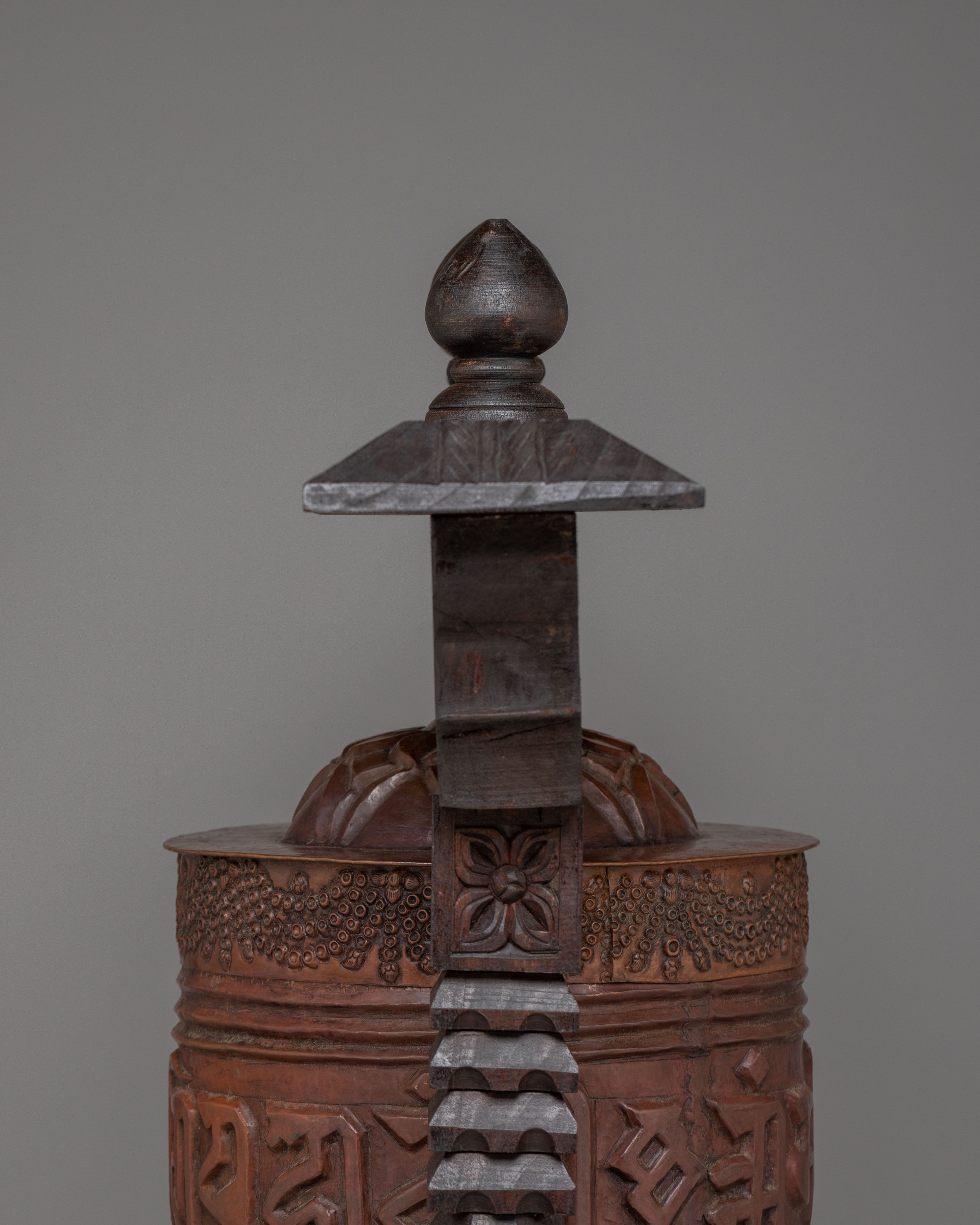 Prayer Wheel with Mantra | Traditional Tibetan Buddhist Prayer Wheel