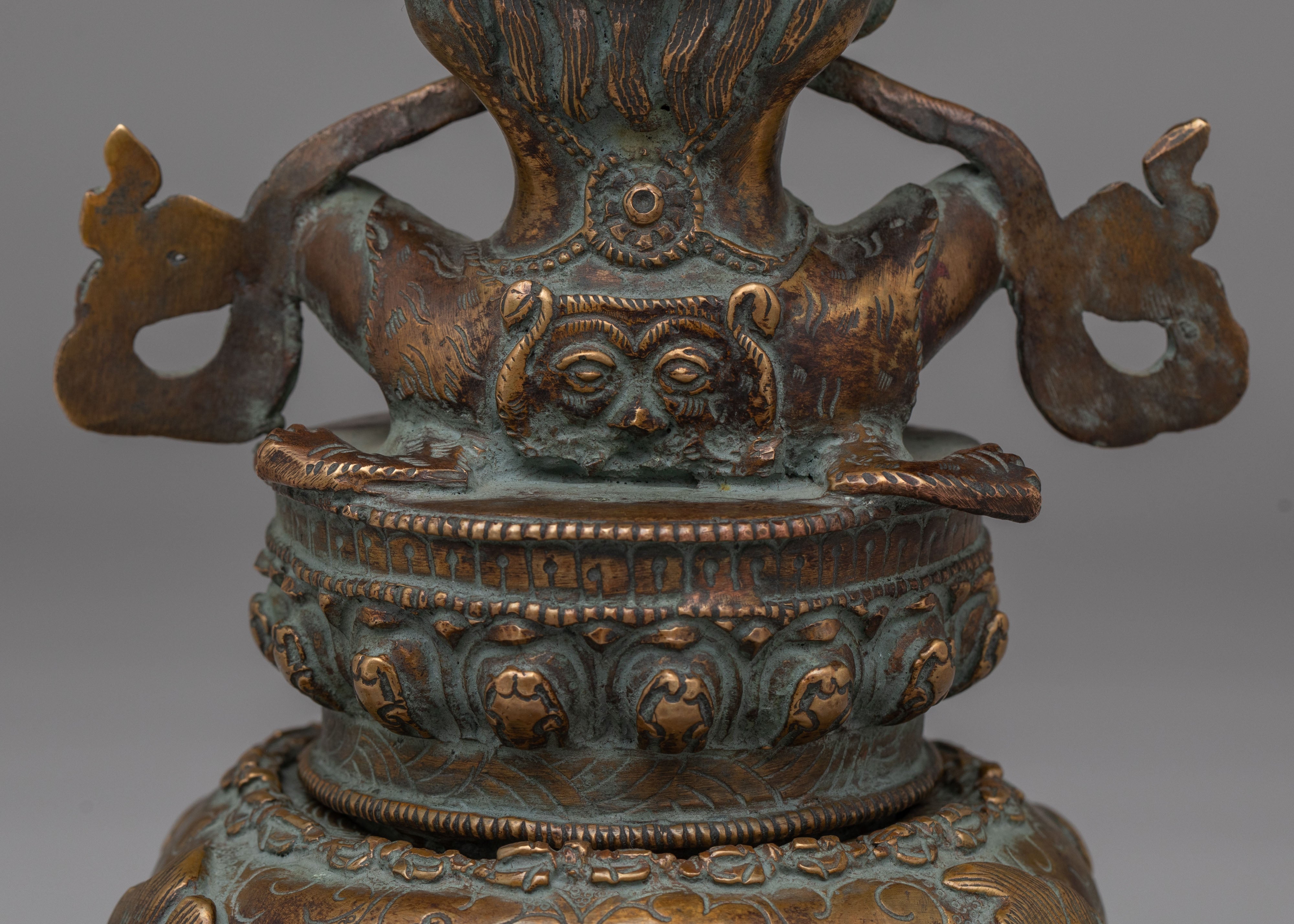 Handcrafted Traditional Vajradhaka | Copper Statue with Antique Finish