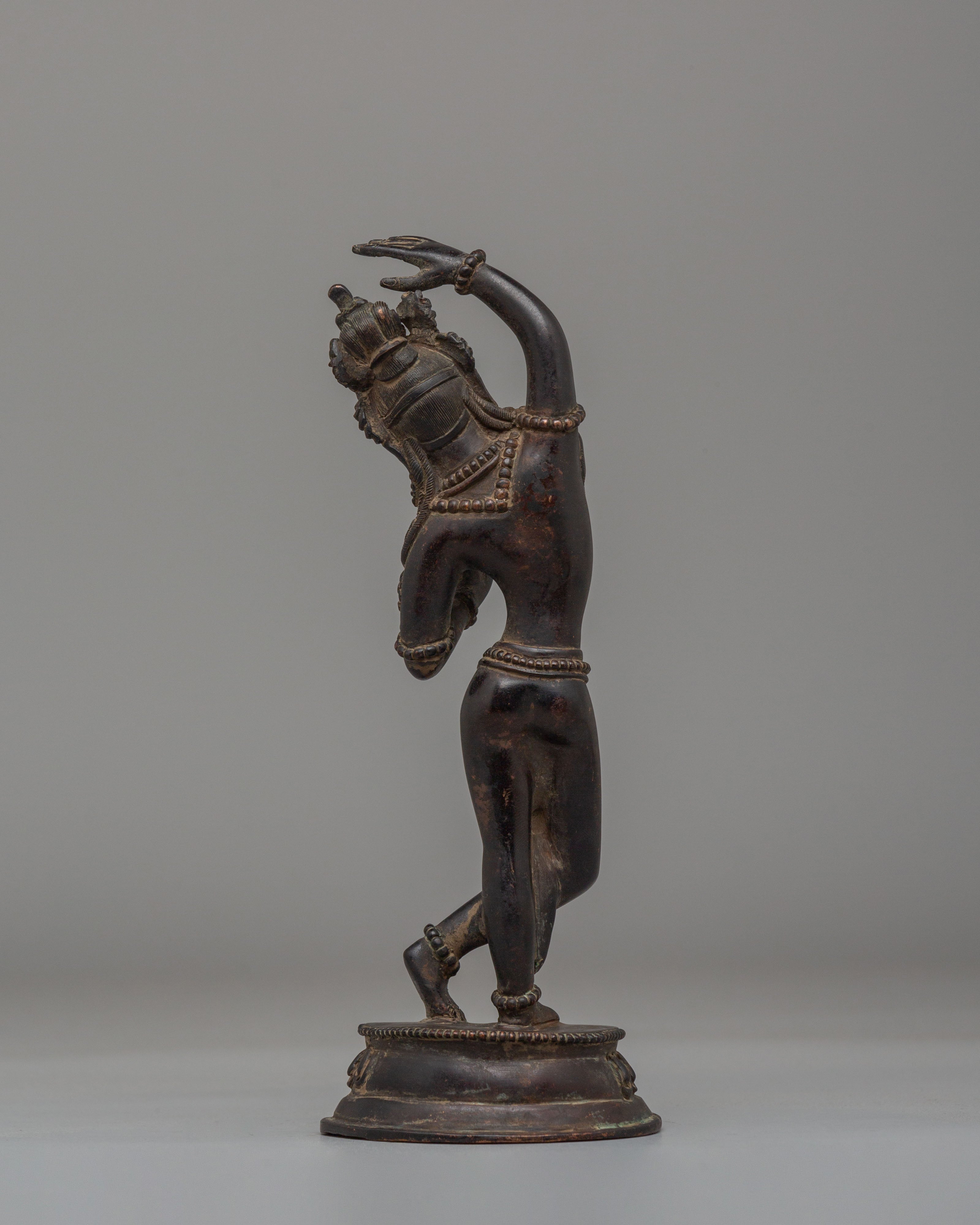 Vajrayana Altar Maya Devi Statue | Handcrafted Copper Body with Antique Finish