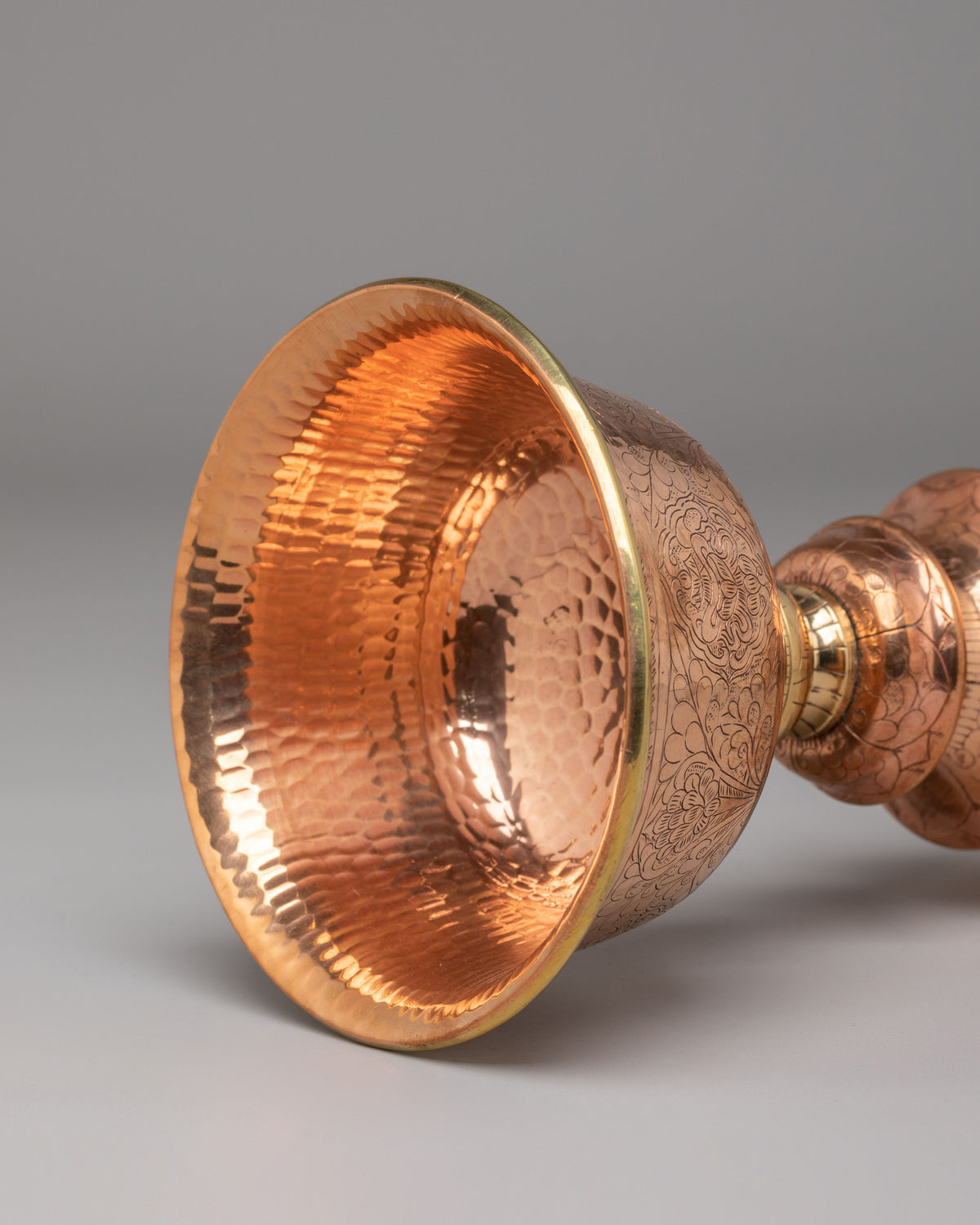 Sacred Ritual Butter Lamp | Handcrafted Tibetan Offering Bowl