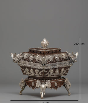 Decorative Silver Plated Incense Burner | Handcrafted Copper Incense Holder