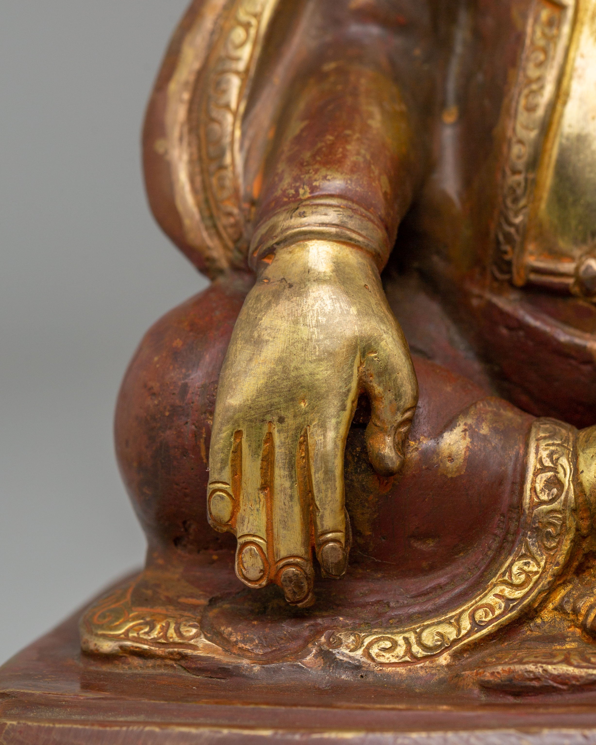 Traditional Buddhist Marpha Sculpture | 24K Gold Plated Copper Sculpture