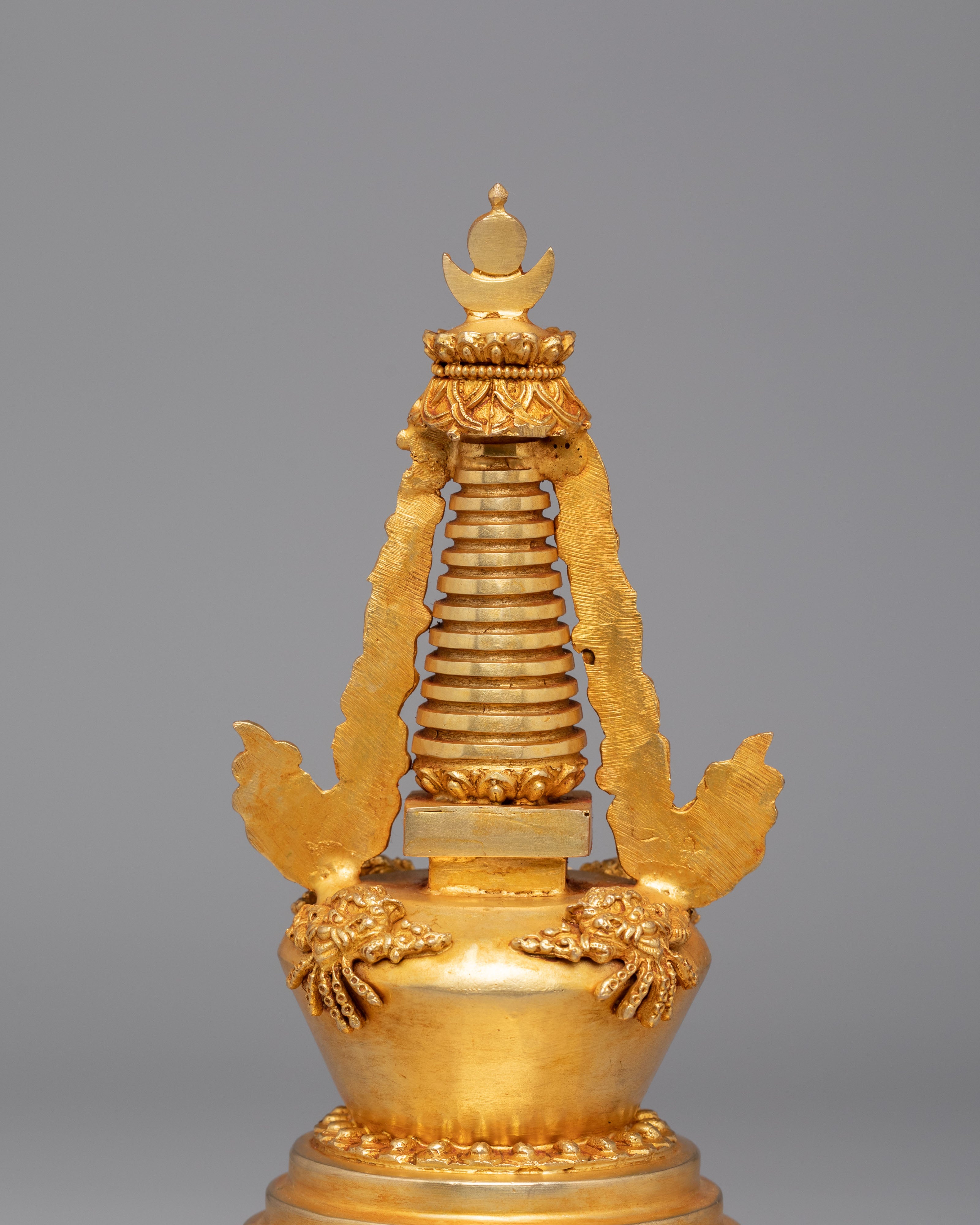 Tibetan Altar Lotus Blossom Stupa | Meditation Decor