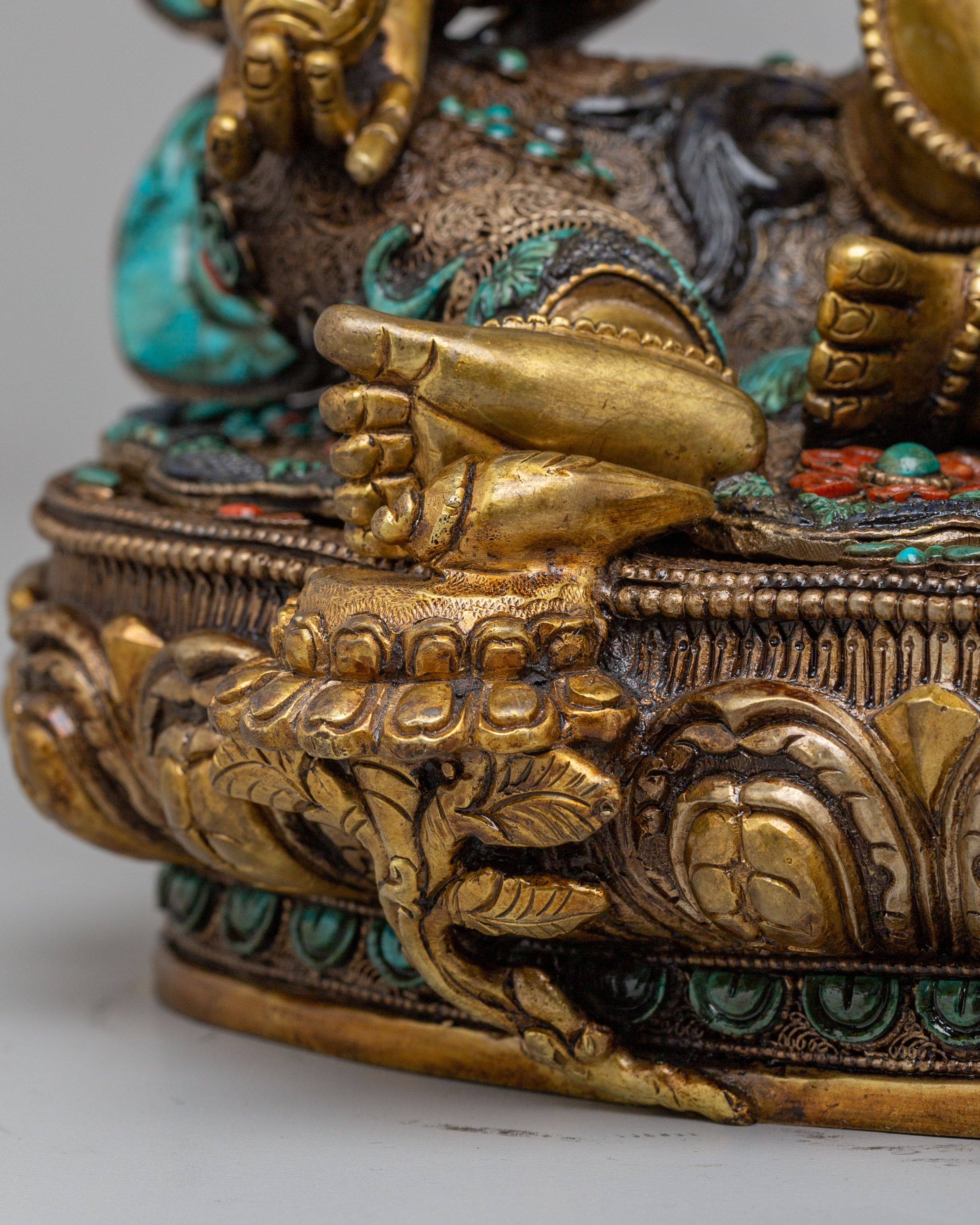 Tibetan Dzambhala Altar Statue | Prosperity and Meditation Shrine Decor