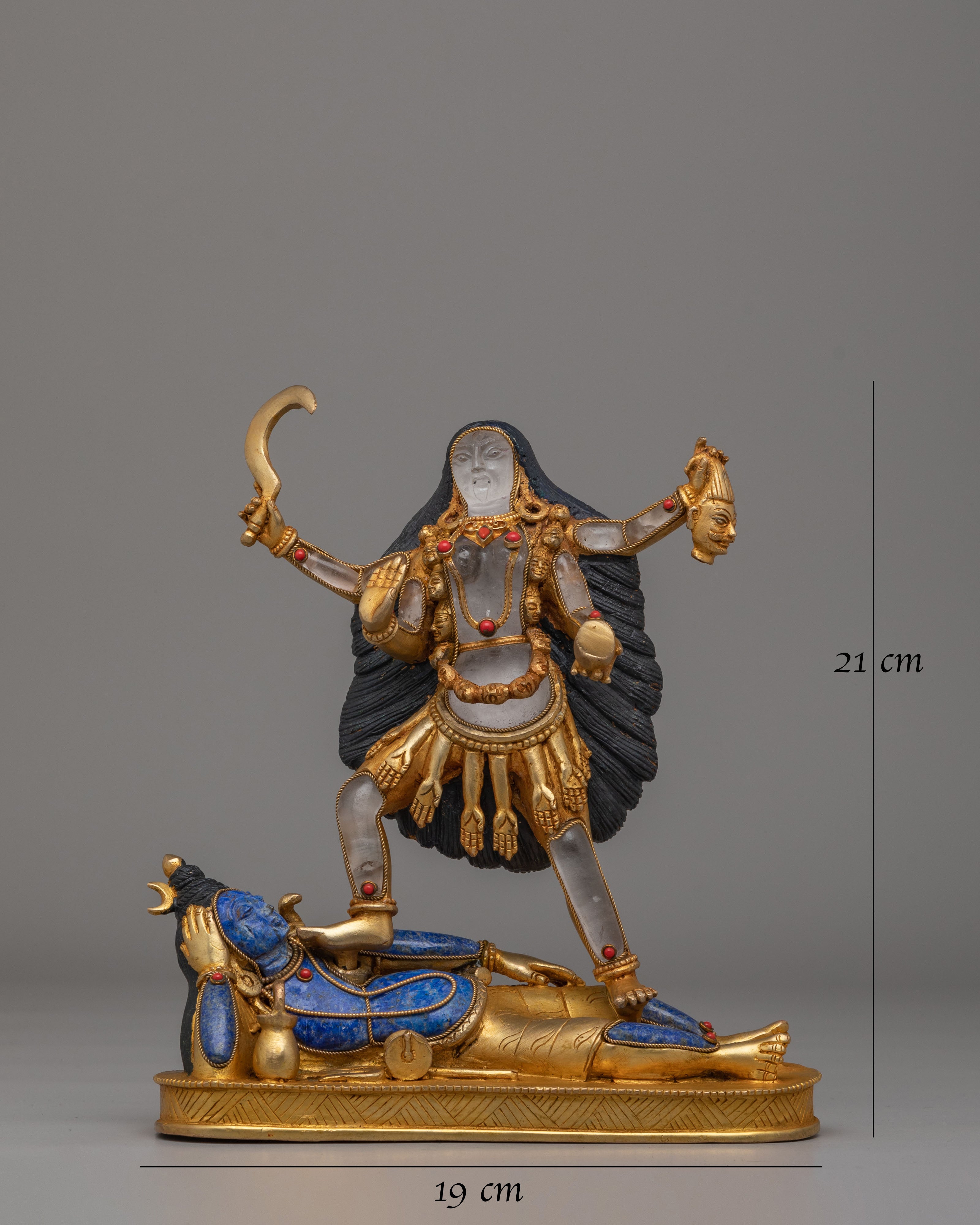 Mahakali Standing On Shiva Statue | Divine Goddess Sculpture