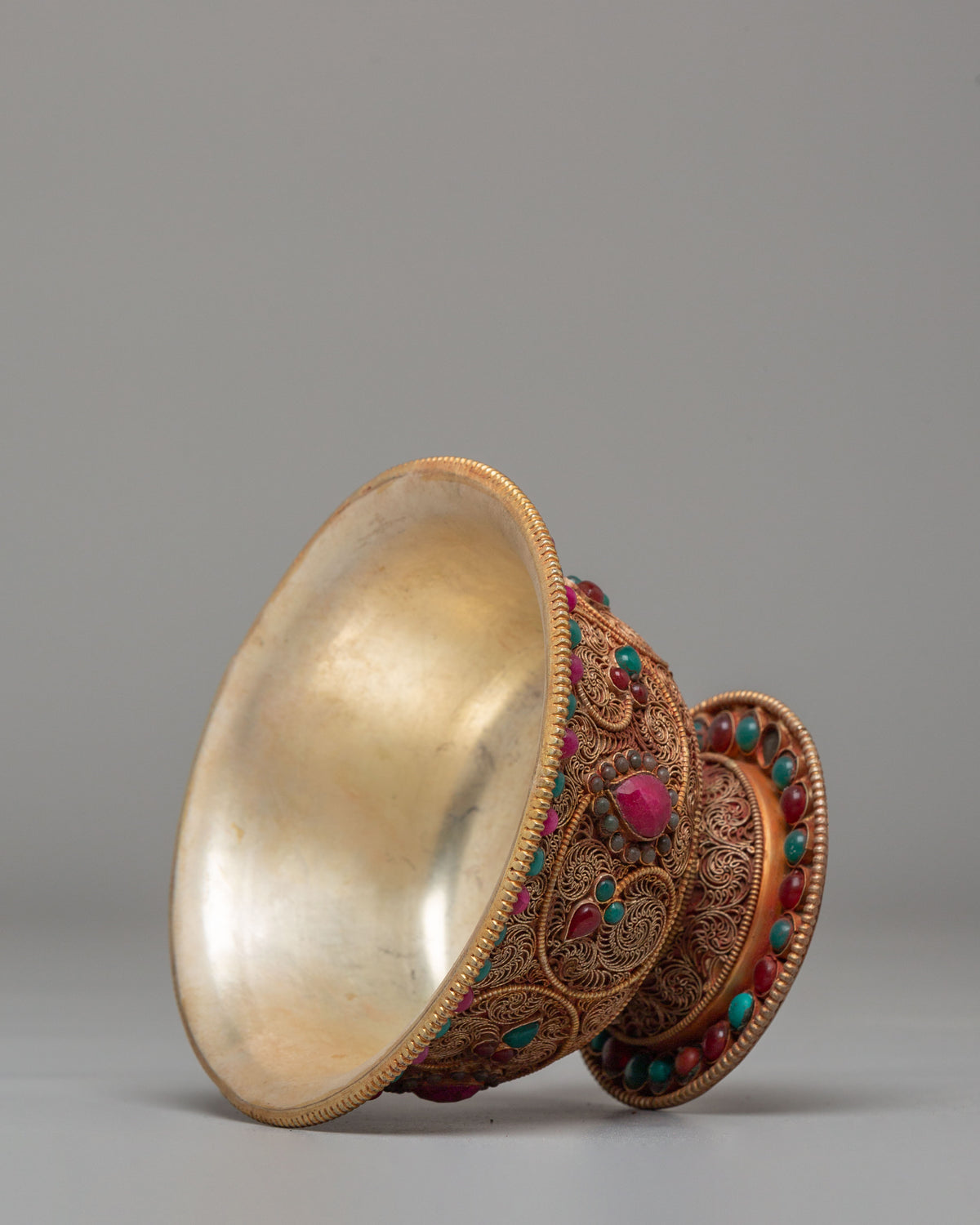 Tibetan Altar Offering Bowl Set | Traditional Ritual Bowls for Ceremonies