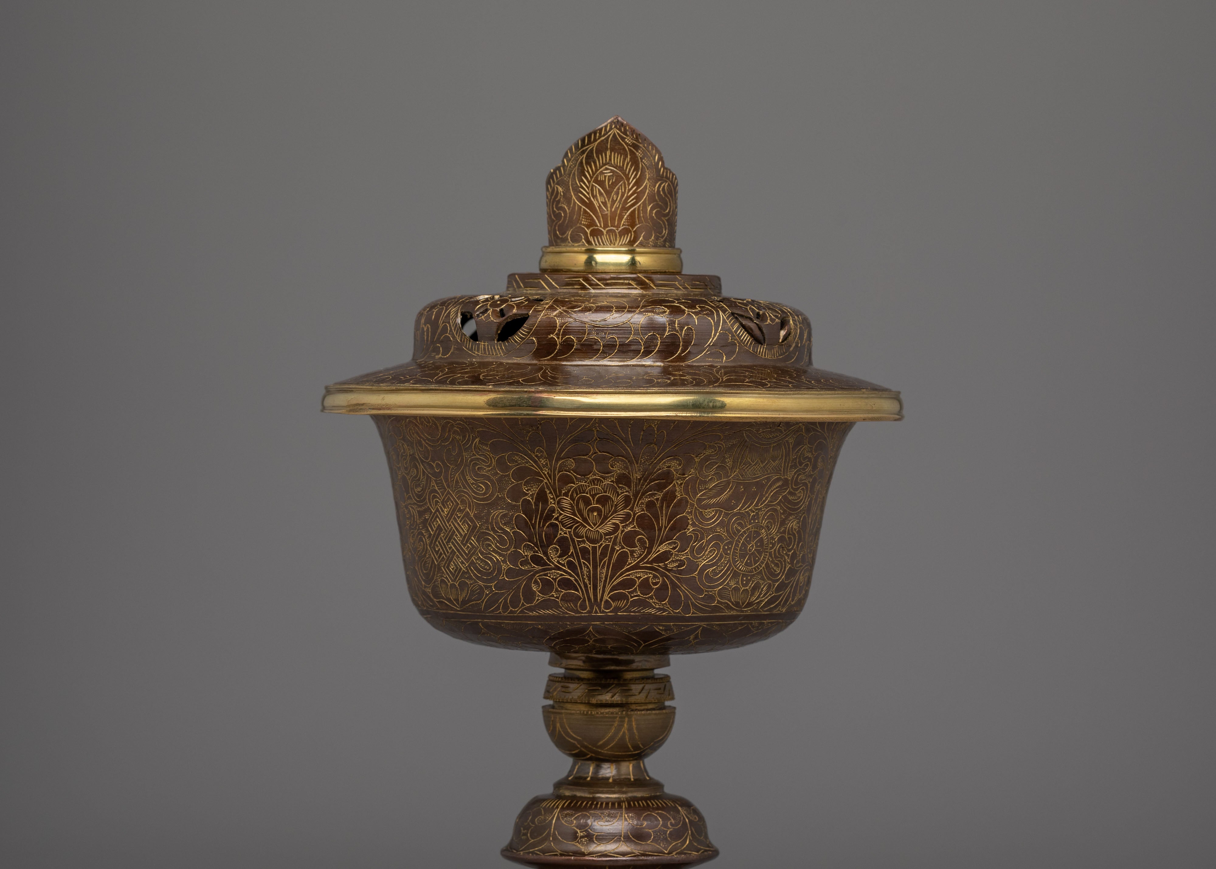 Spiritual Butter Lamp Set for Offerings | Brass & Copper Offering Lamps