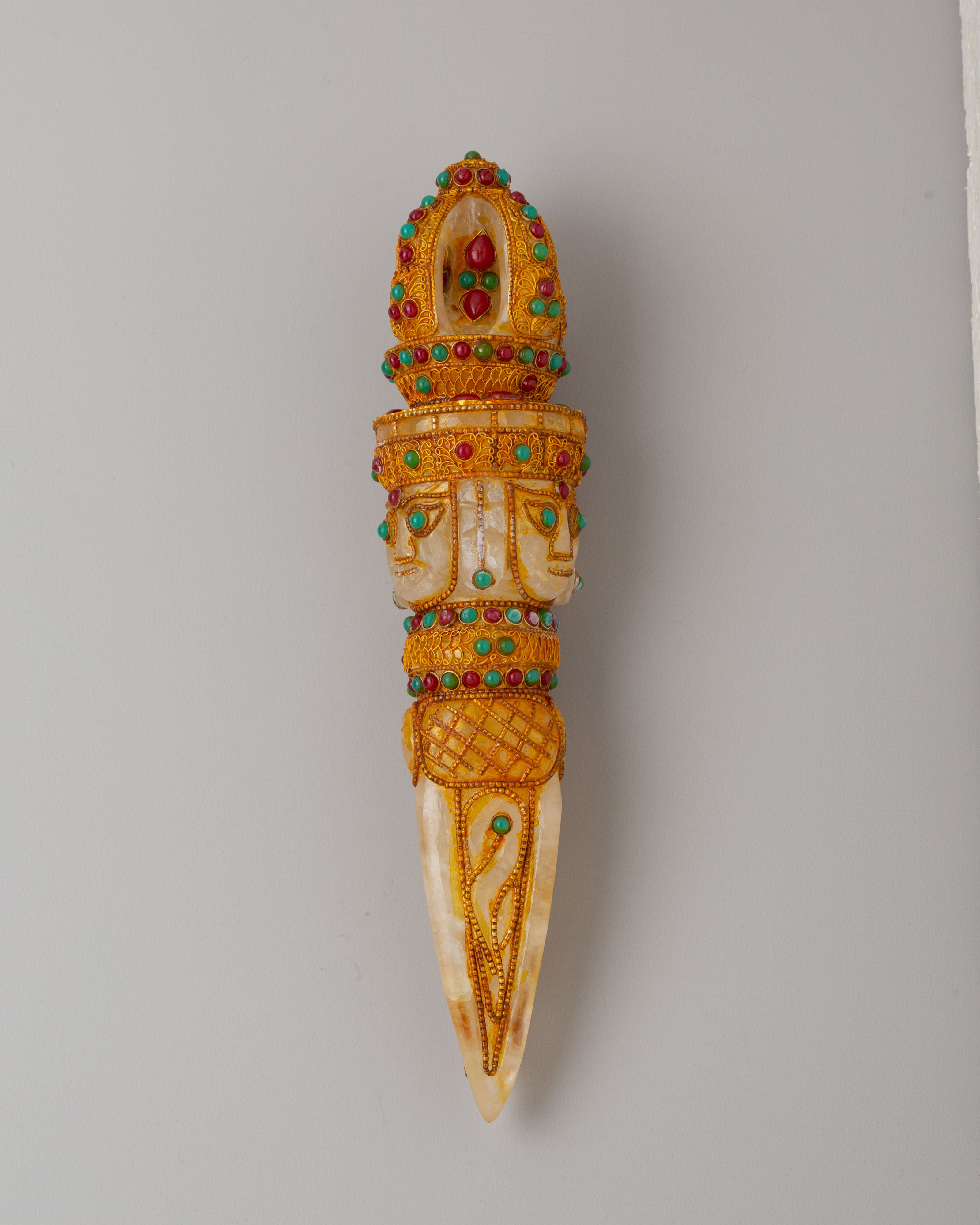 Spiritual Buddhist Ritual Dagger | Tibetan Shrine Object for Protection