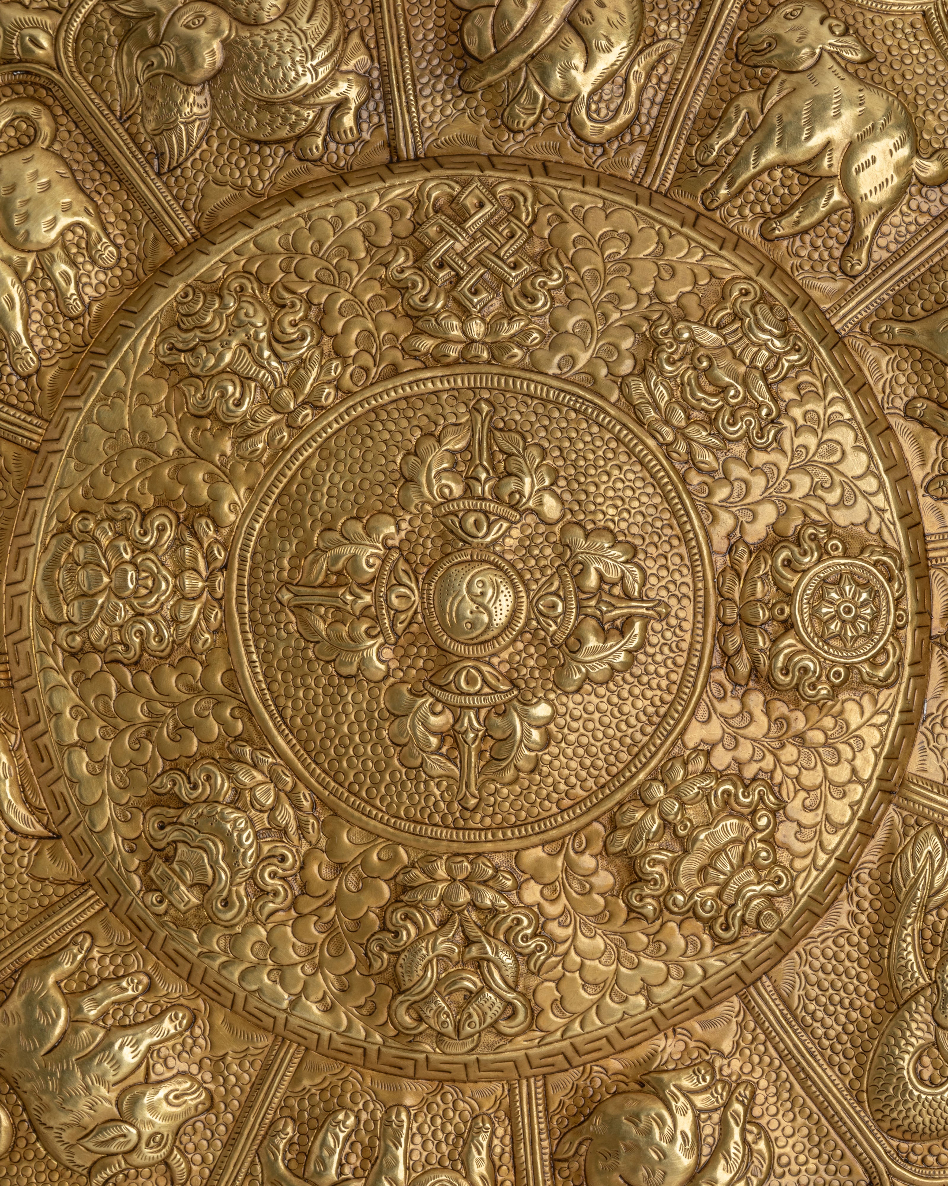 Tibetan Sacred Zodiac Wheel Wall Hanging | A Symbol of Protection and Spiritual Strength