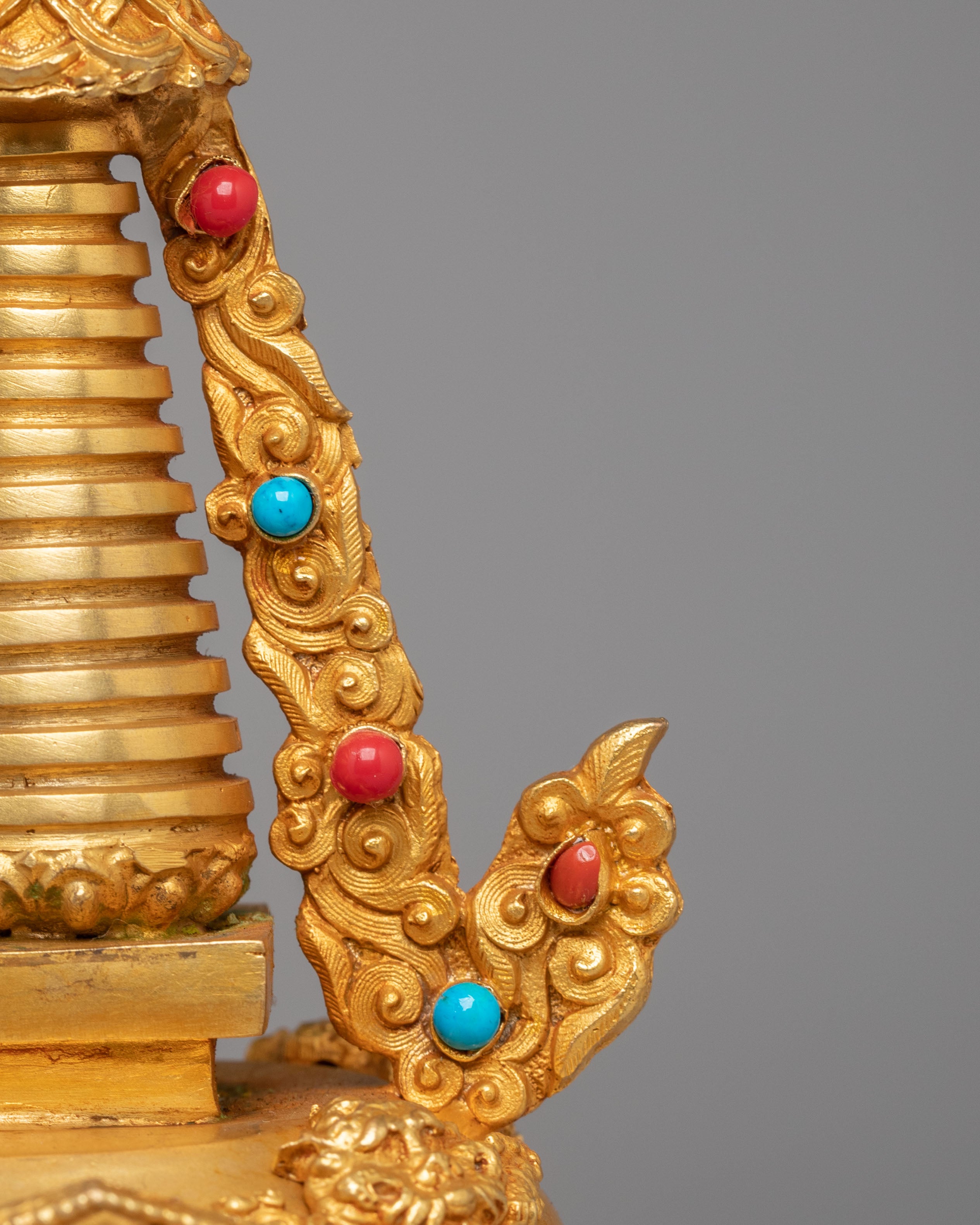 Gold Plated Tibetan Reconciliation Stupa | Stupa of Reconciliation