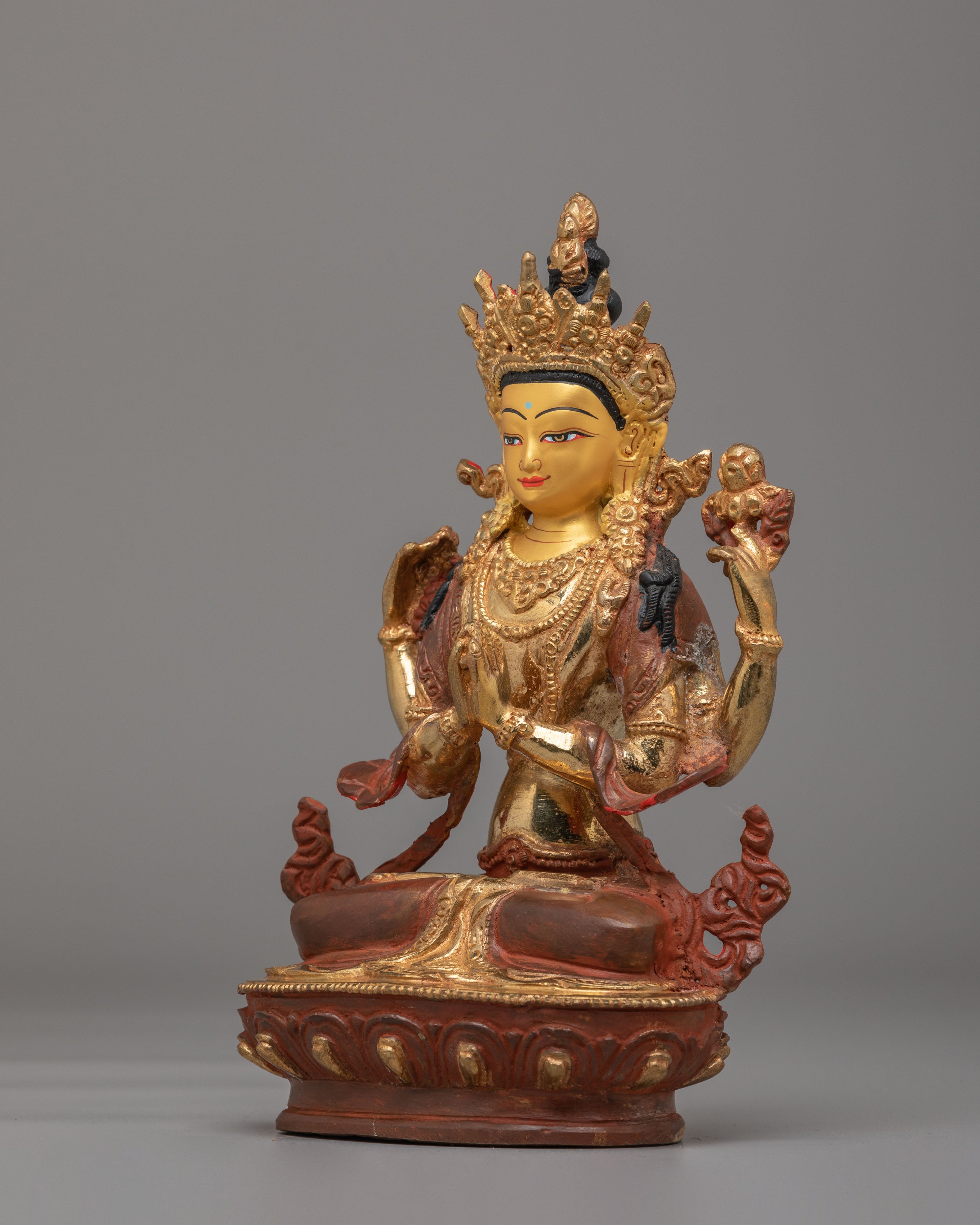 Spiritual Chenrezig Compassion Deity Statue | Tibetan Avalokiteshvara Statue