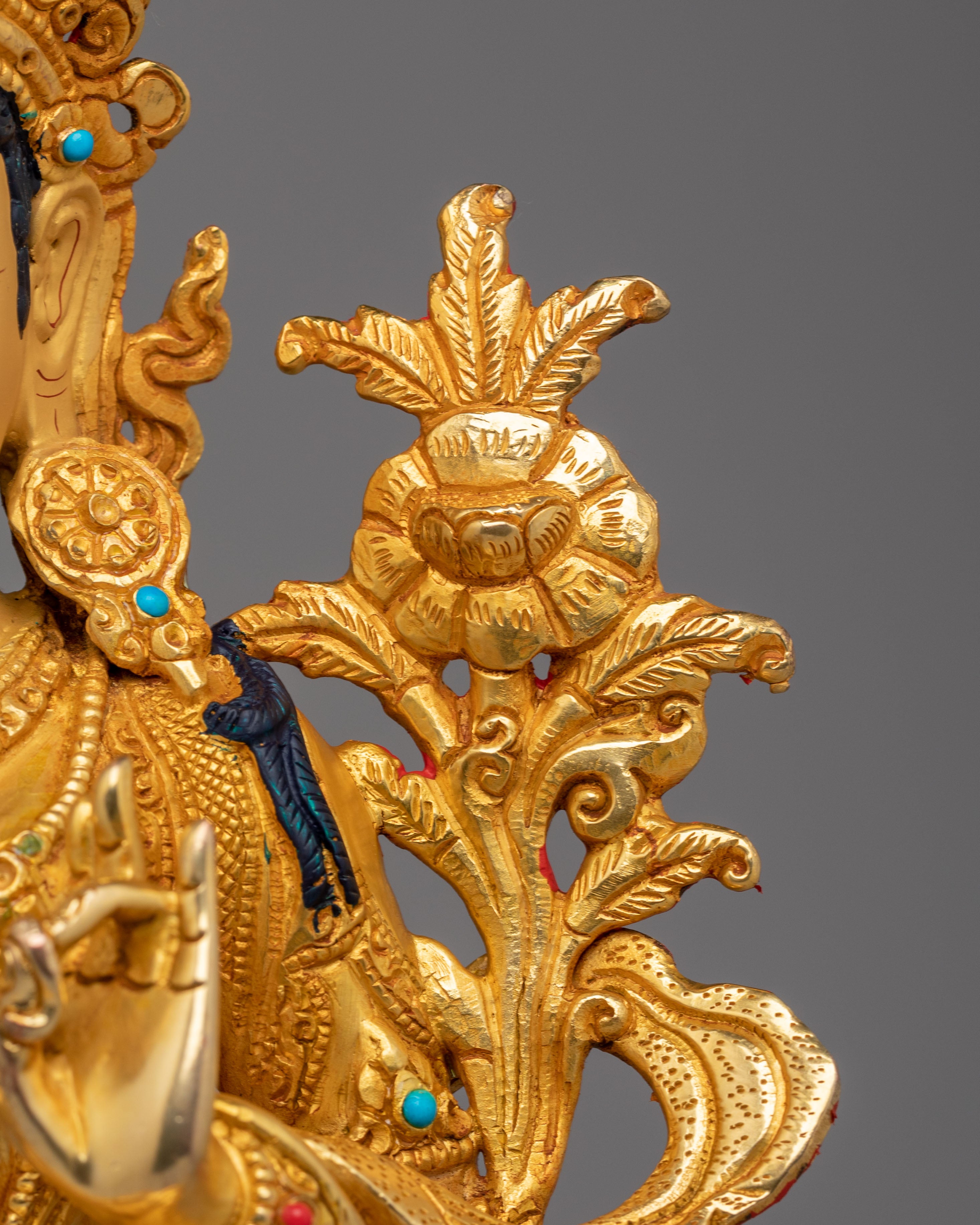 Traditional Green Tara Altar Statue | Tibetan Green Tara Statue