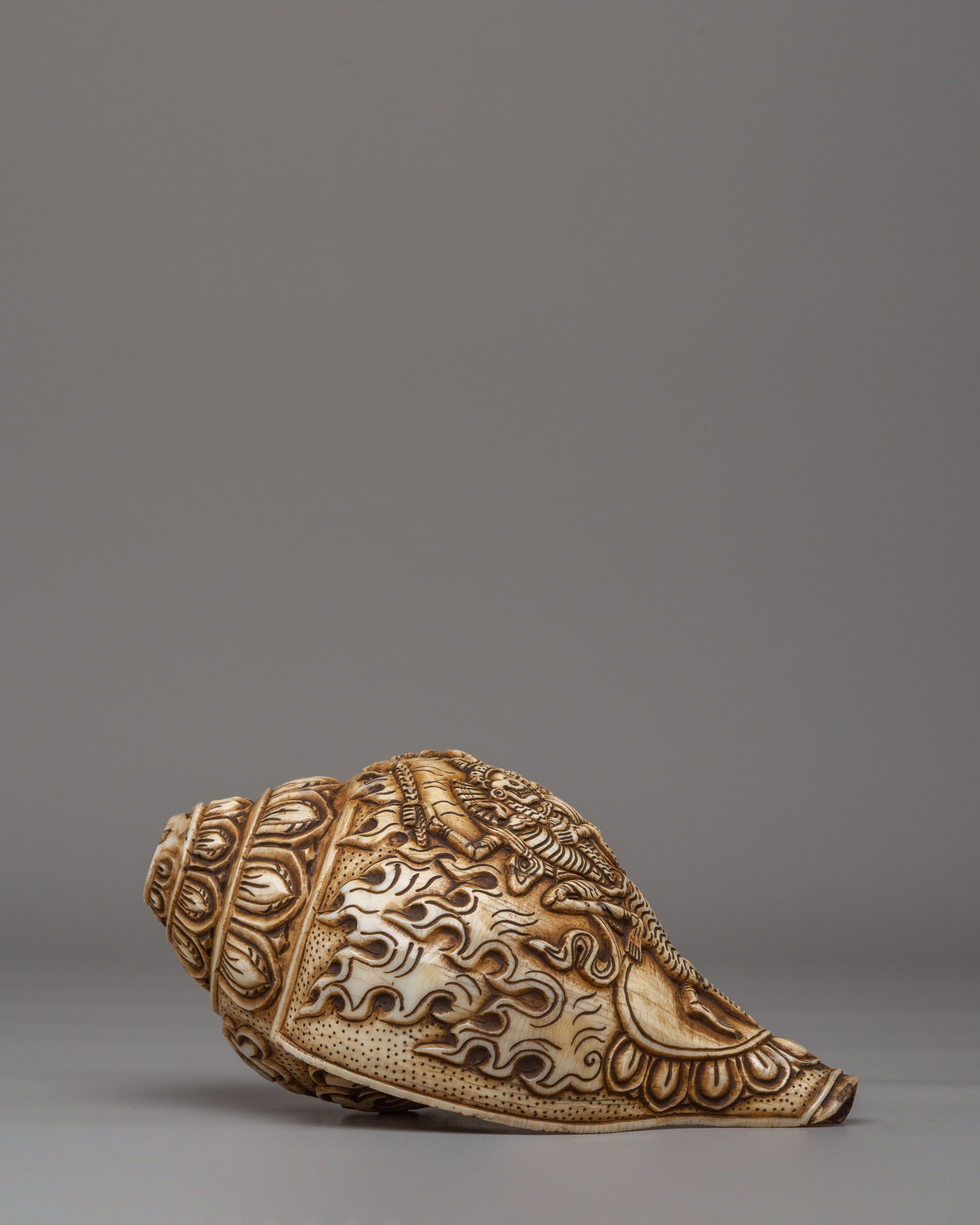Spiritual Chittipati Conch | Tibetan Ritual Conch Shell