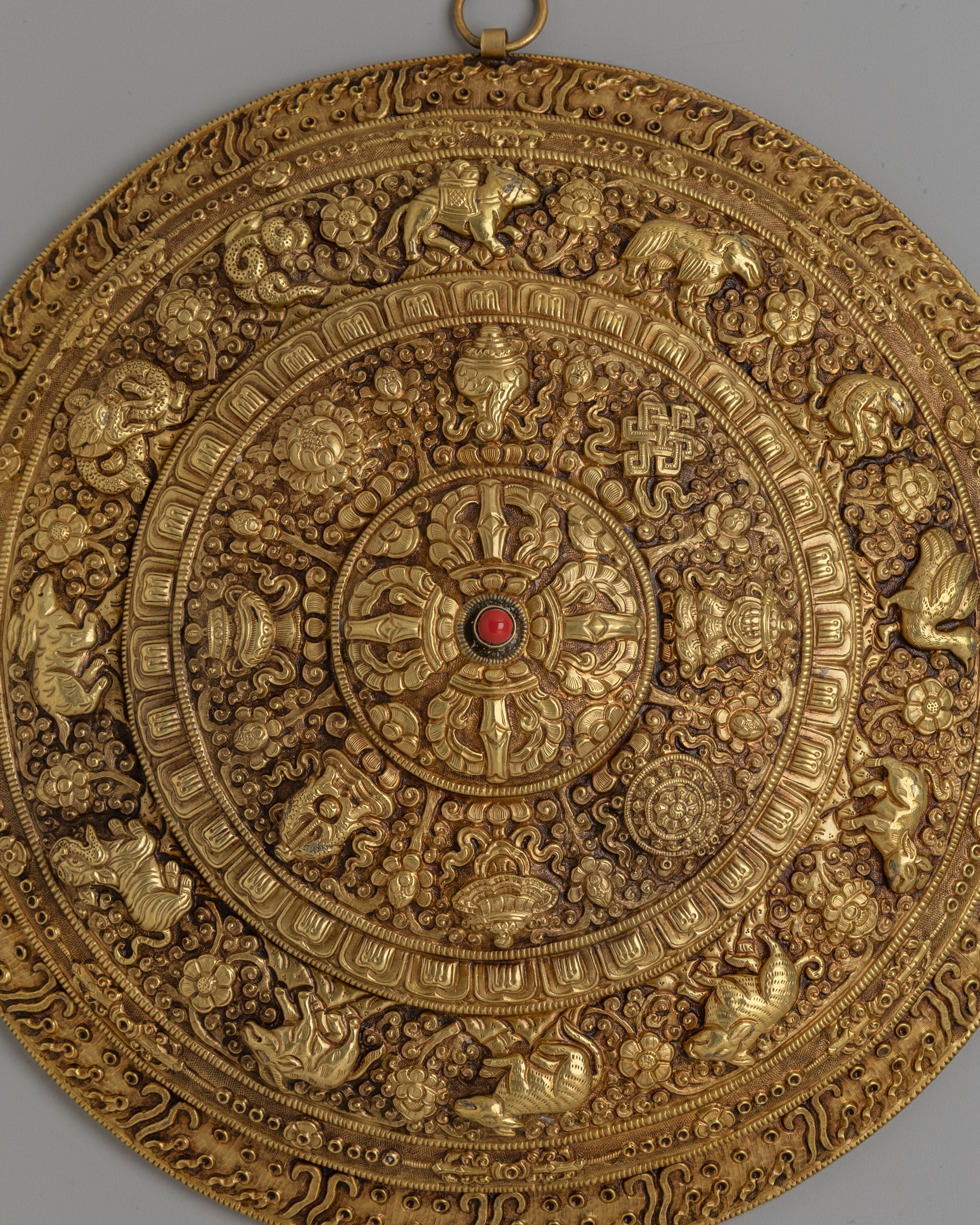 Bishwo Vajra Mandala Wall Hanging | Tibetan Artwork for Spiritual Decor