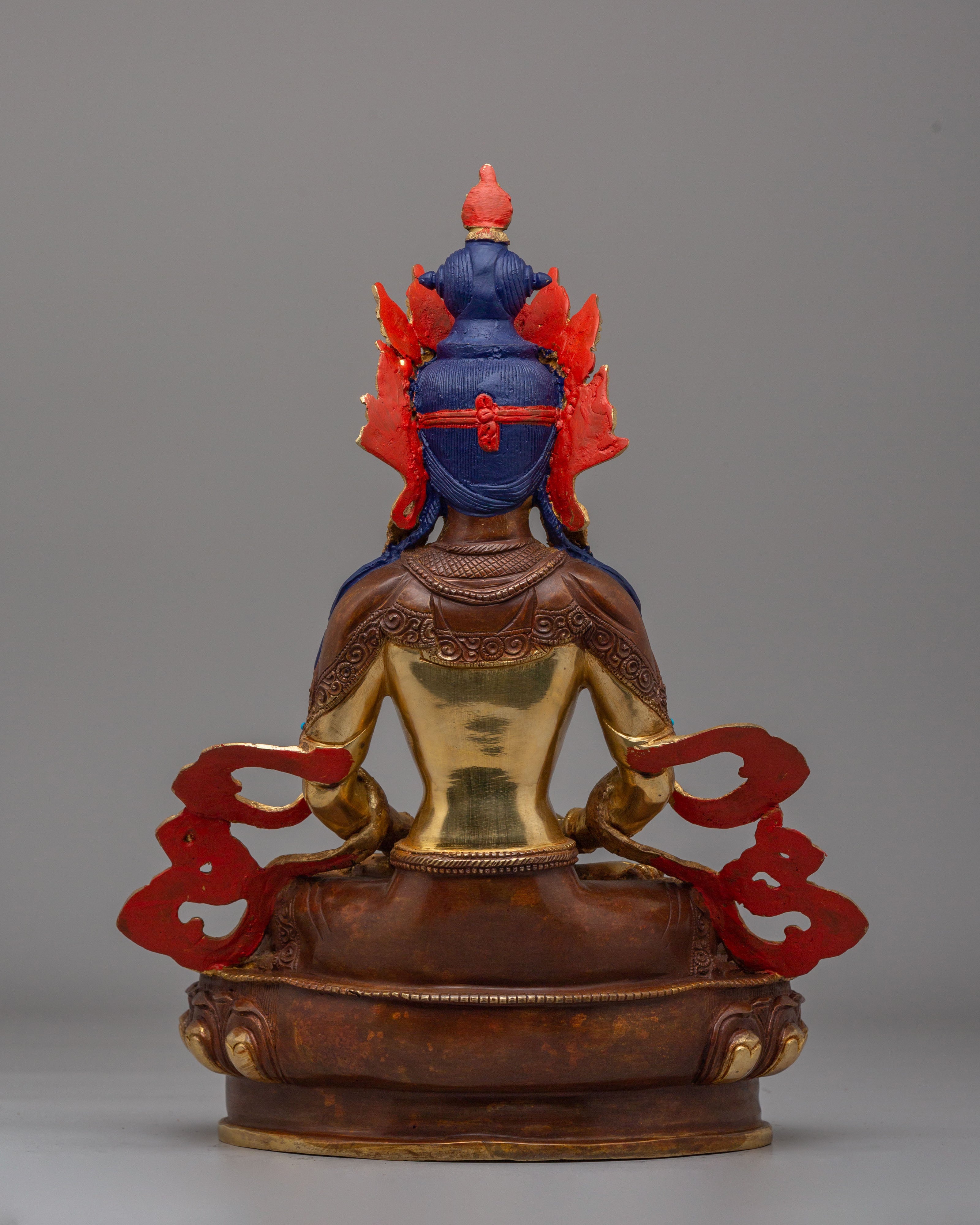 Sacred Amitayus Buddha Statue | Tibetan Long Life Buddha Sculpture