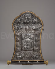 Handmade Green Tara Metal Thangka