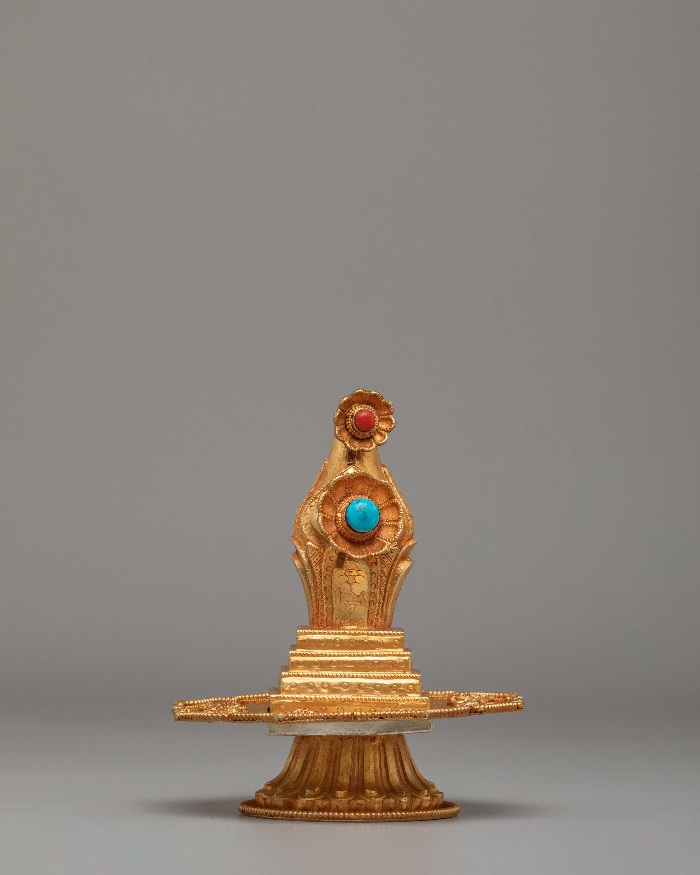 Handcrafted Ritual Torma | Copper Gold Plated Torma