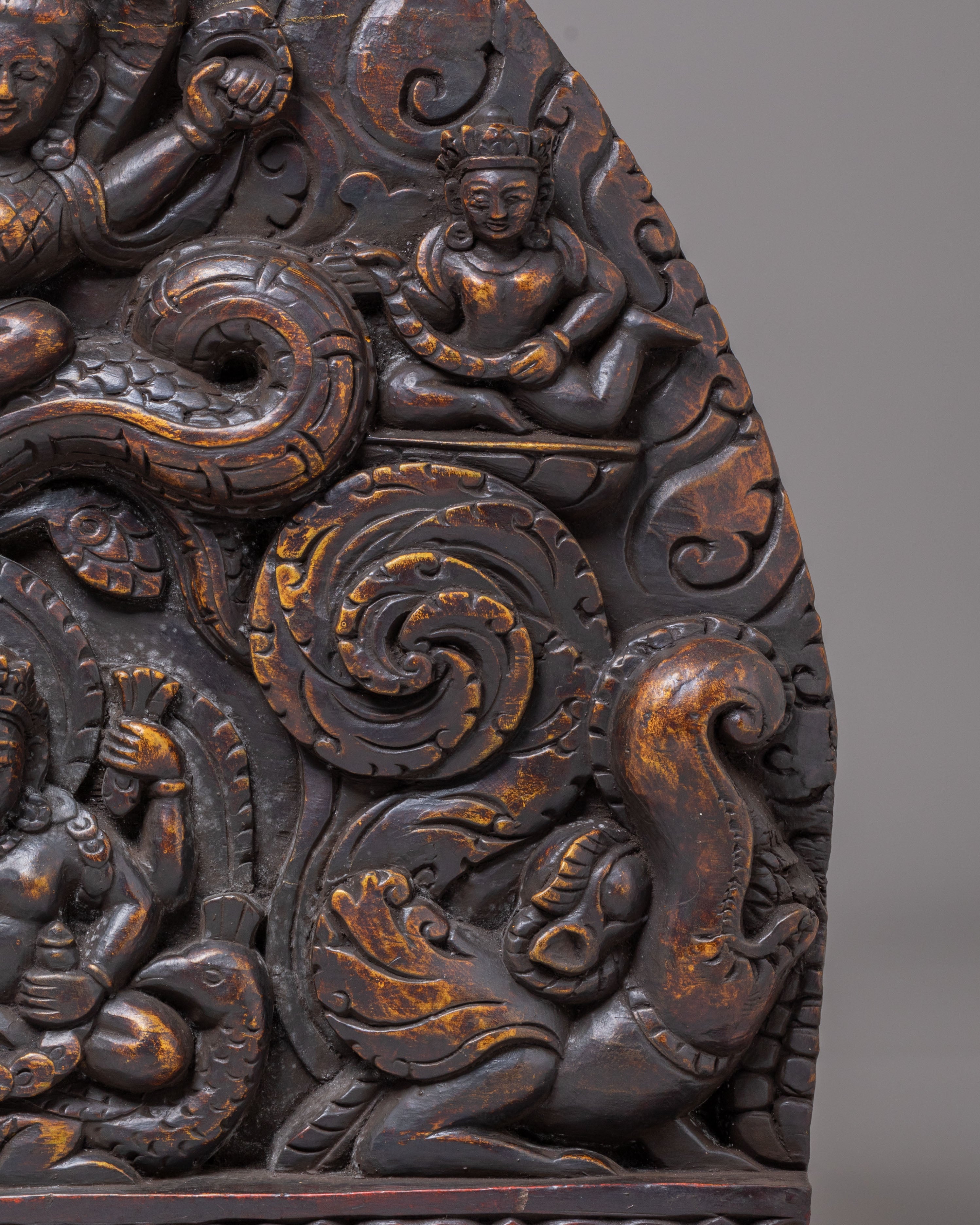 Sacred Divine Guardian Torana | Traditional Buddhist Artwork