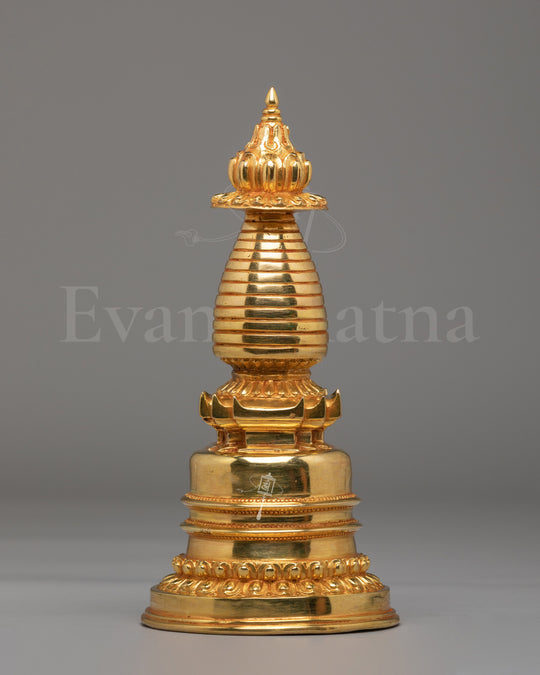 Handcrafted Altar Kadampa Chorten | Tibetan Buddhist Shrine Decor